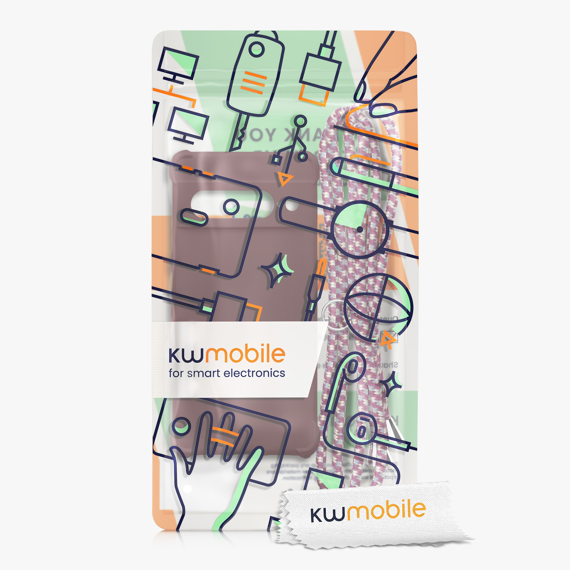 Crossbody kryt kwmobile Google Pixel 7 Pro - vínově fialový