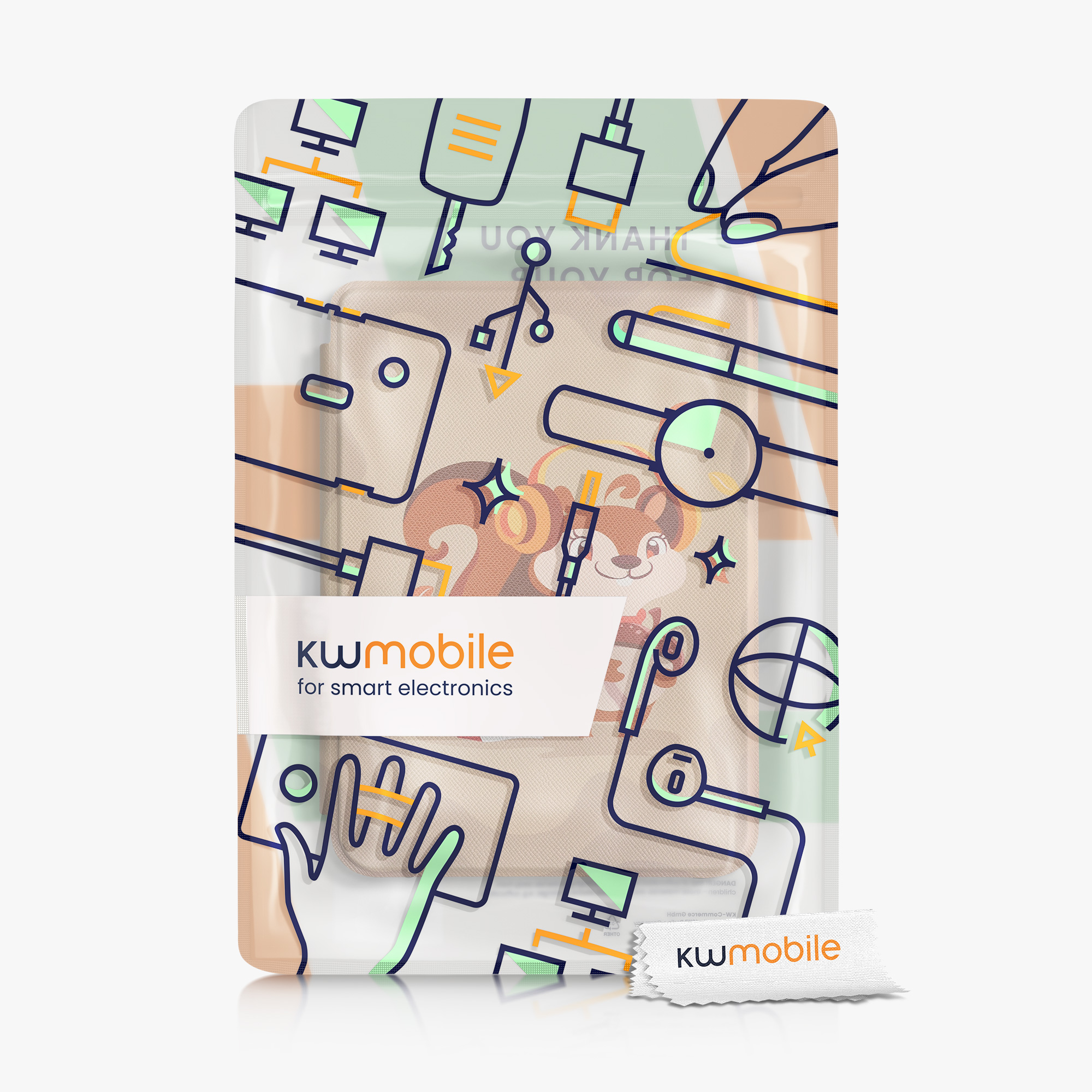 Flip pouzdro na čtečku s magnetem Kobo Clara 2E/Tolino Shine 4 Cute Squirrel