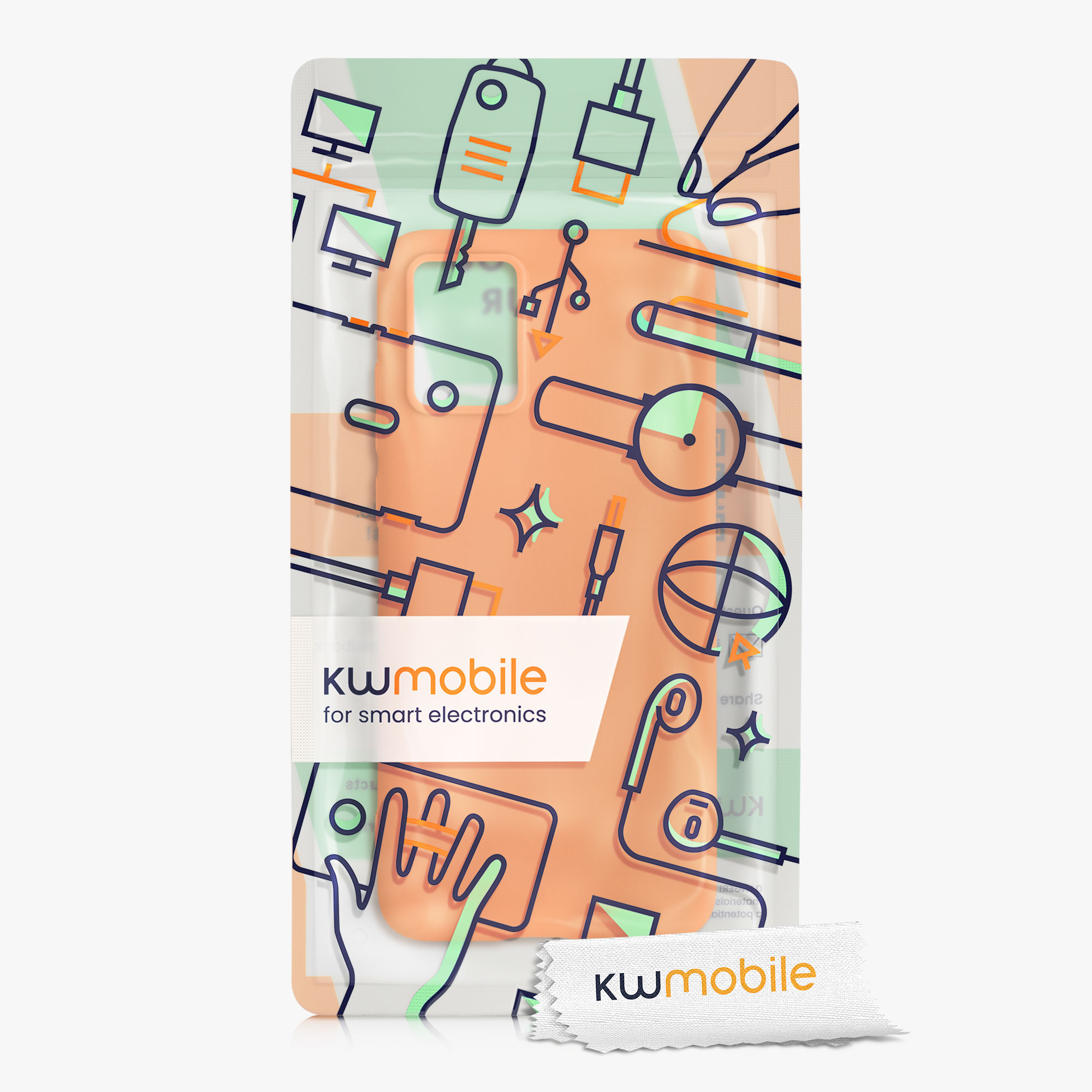 TPU kryt na mobil Motorola Edge 30 Neo kwmobile TPU ovocně oranžový