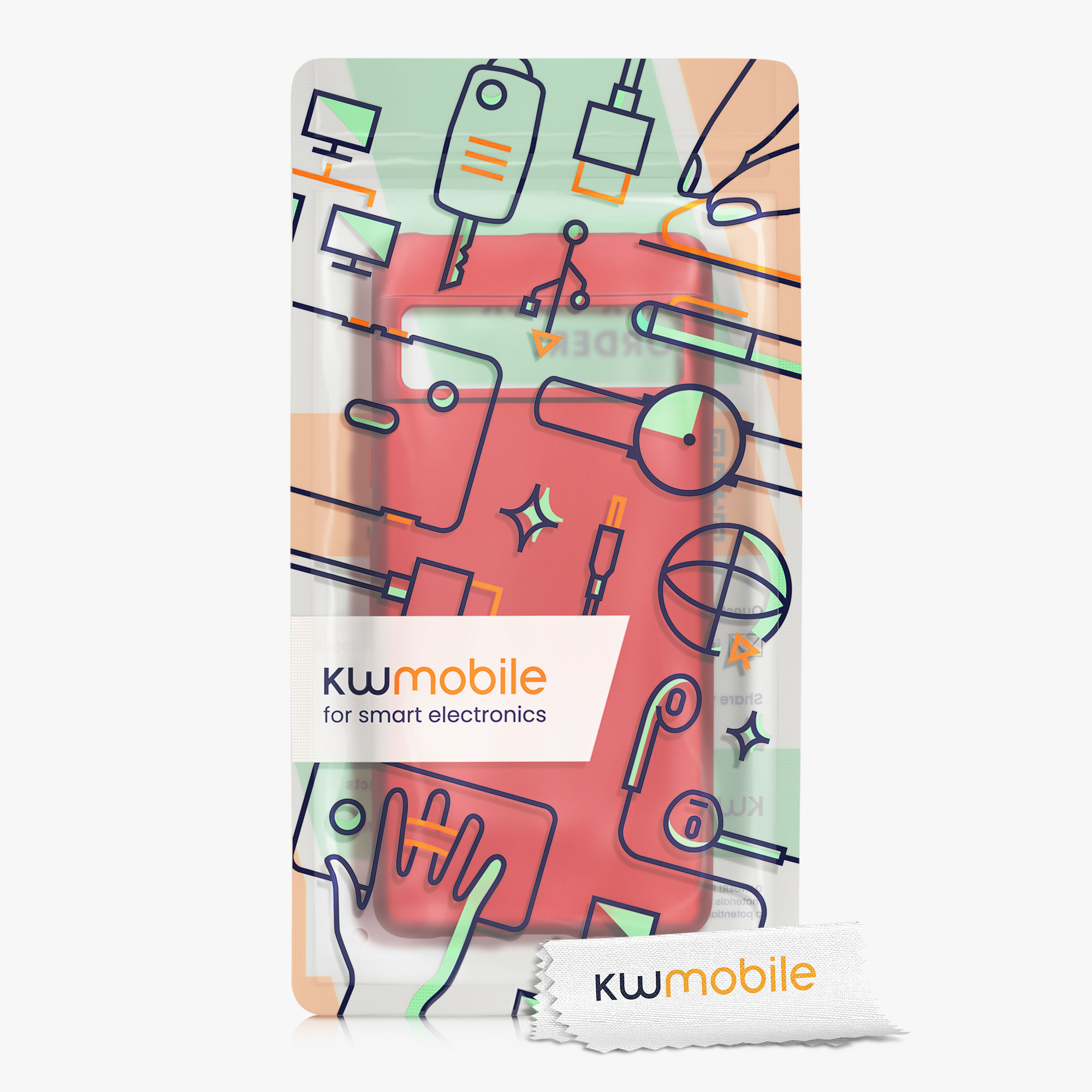 Metalický kryt kwmobile pro Google Pixel 7 - metallic dark red