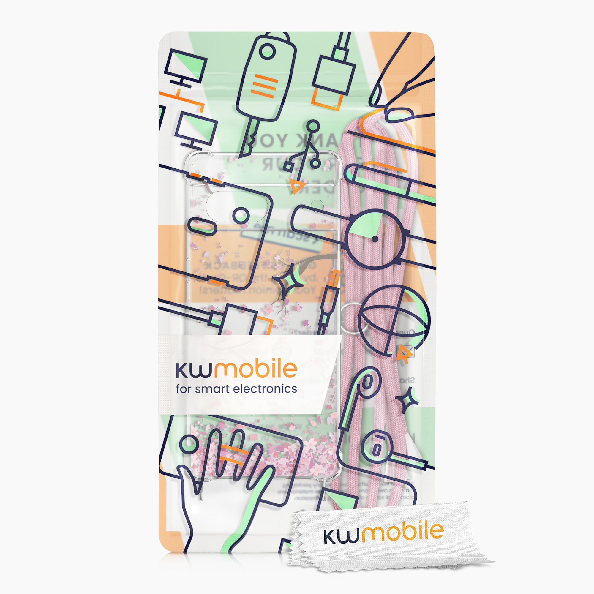 Crossbody kryt kwmobile pro Google Pixel 7 - tmavě hnědá