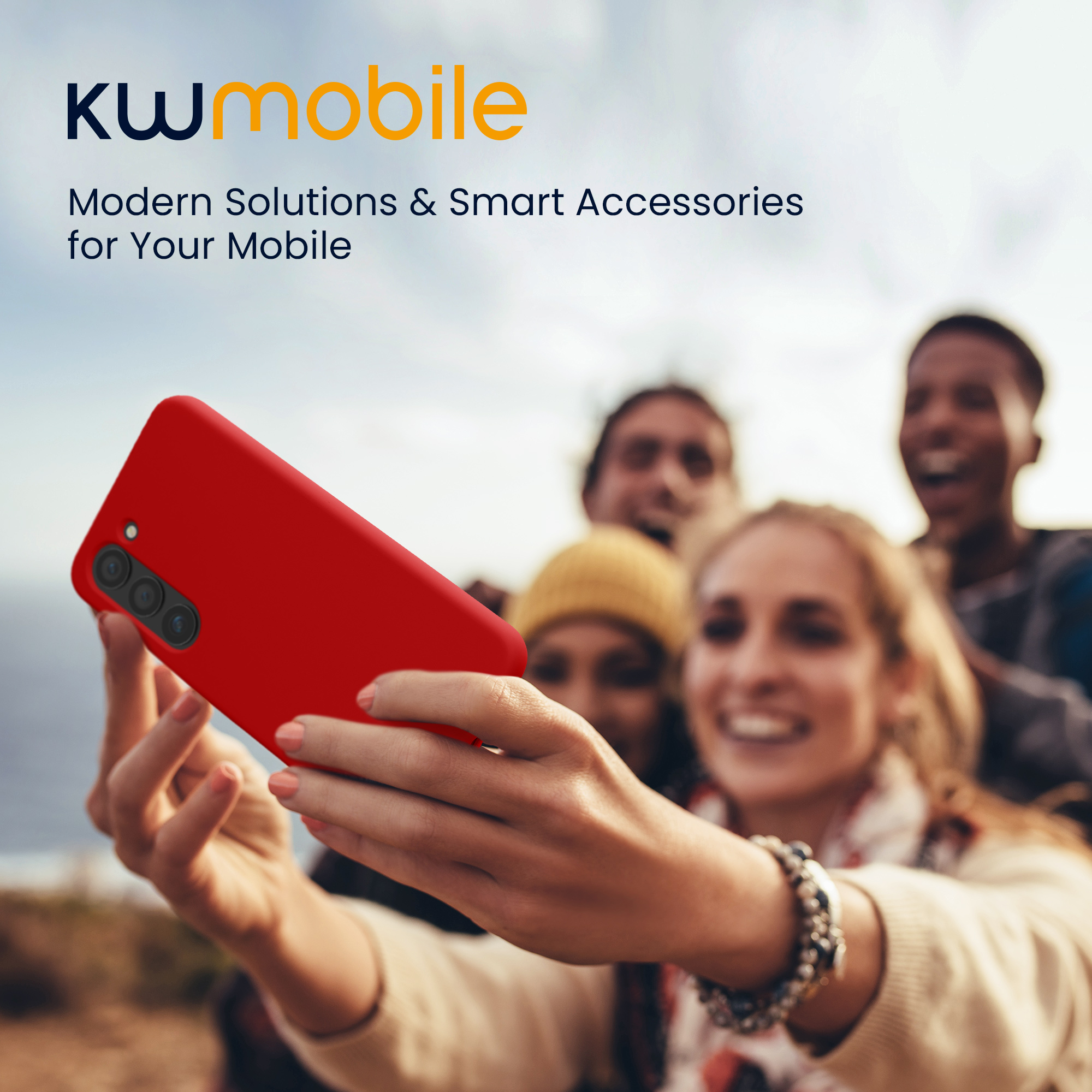 Silikonový kryt na mobil Galaxy S23 kwmobile klasická červená
