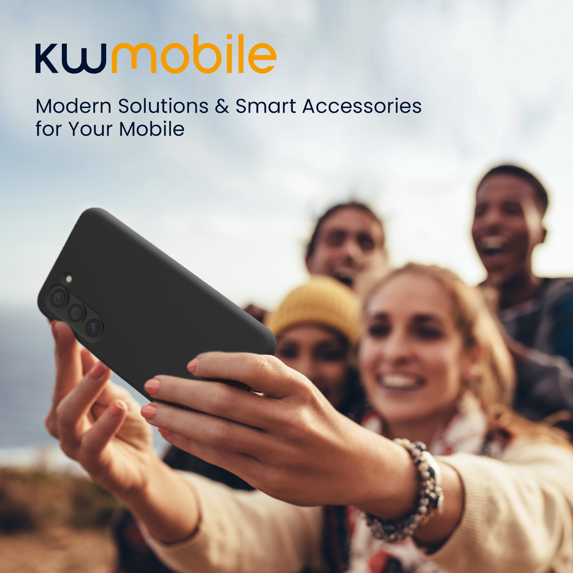 Silikonový kryt na mobil Galaxy S23 kwmobile matně černá