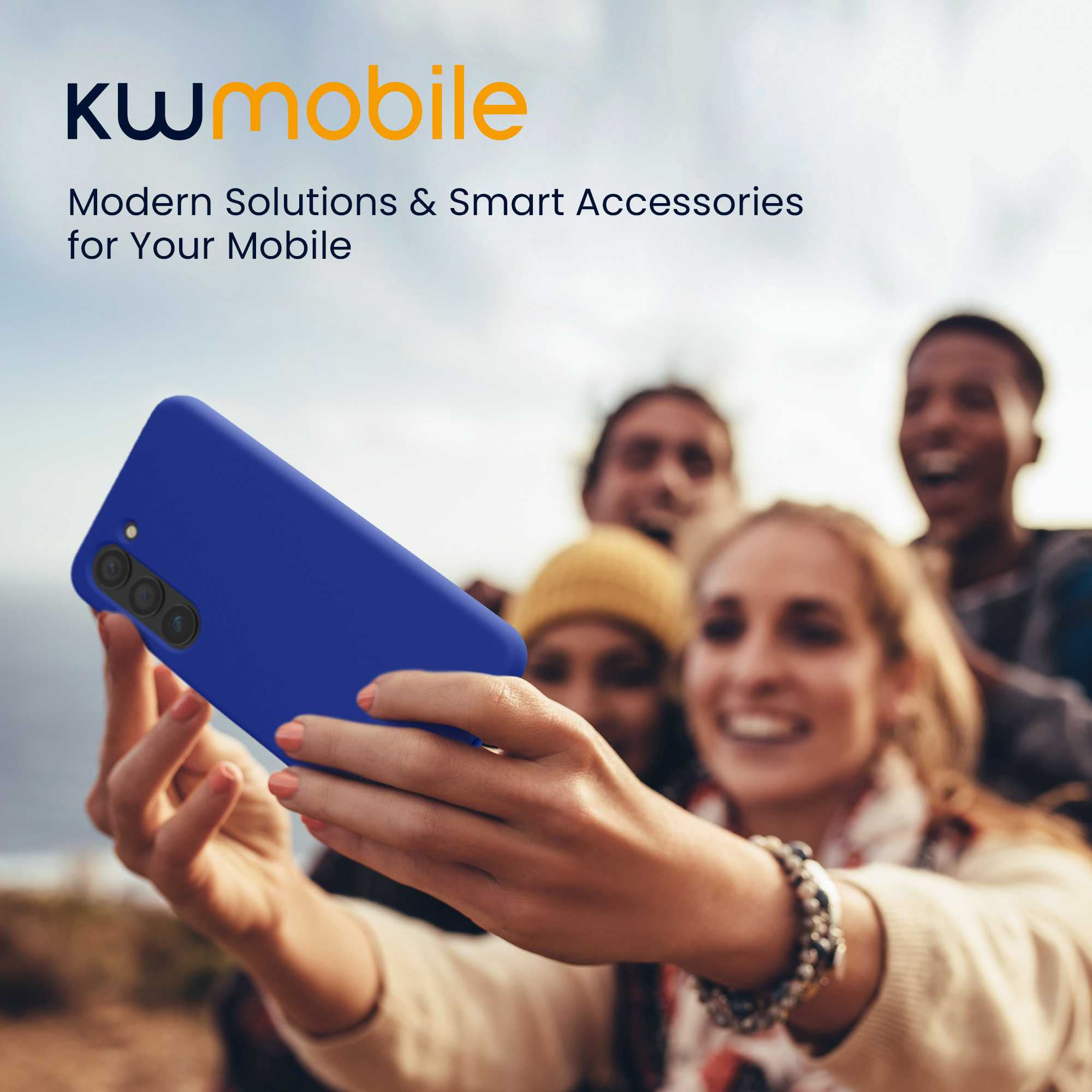 Silikonový kryt na mobil Galaxy S23 kwmobile baltská modrá
