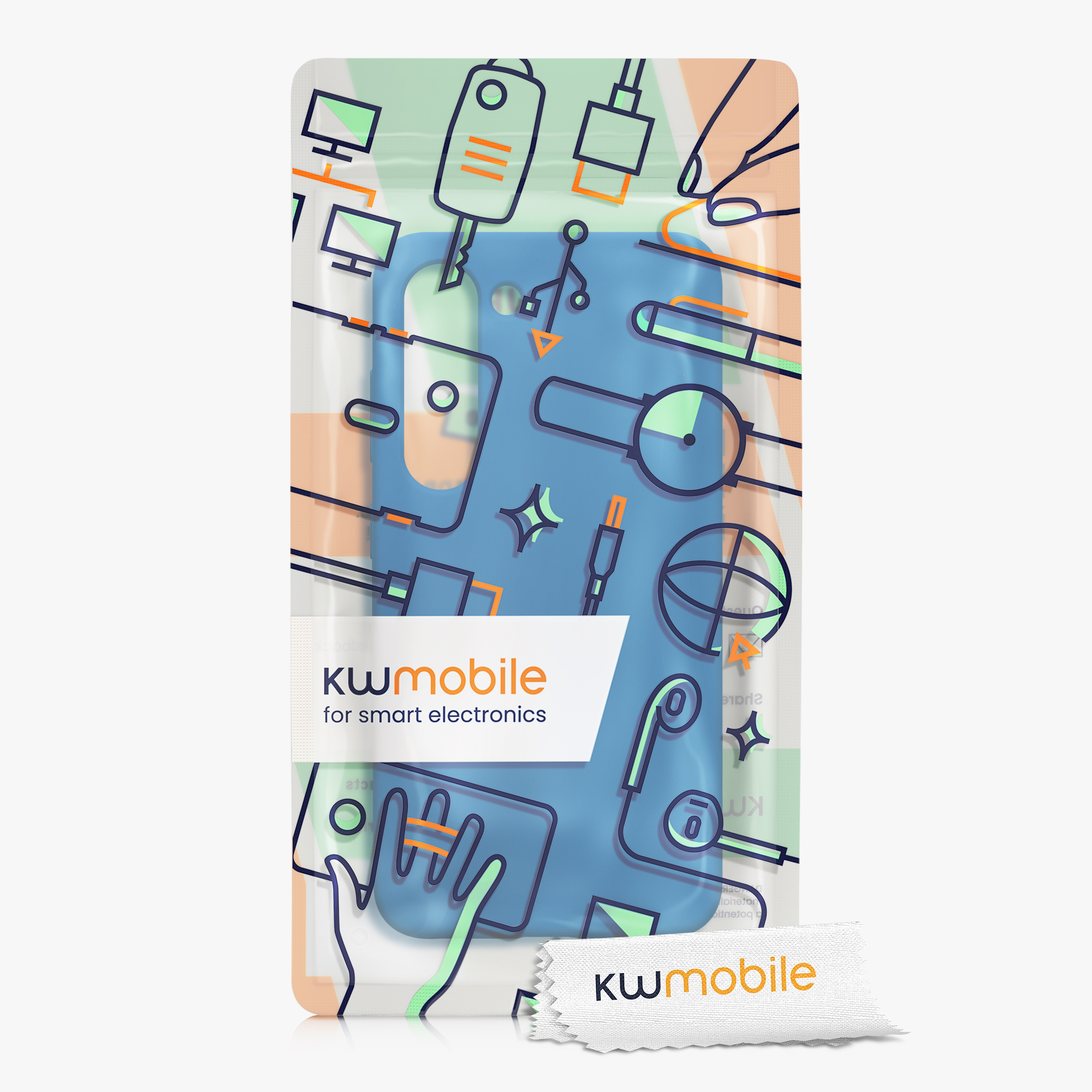 Silikonový kryt na mobil Galaxy S23 kwmobile modrá Blue Reef