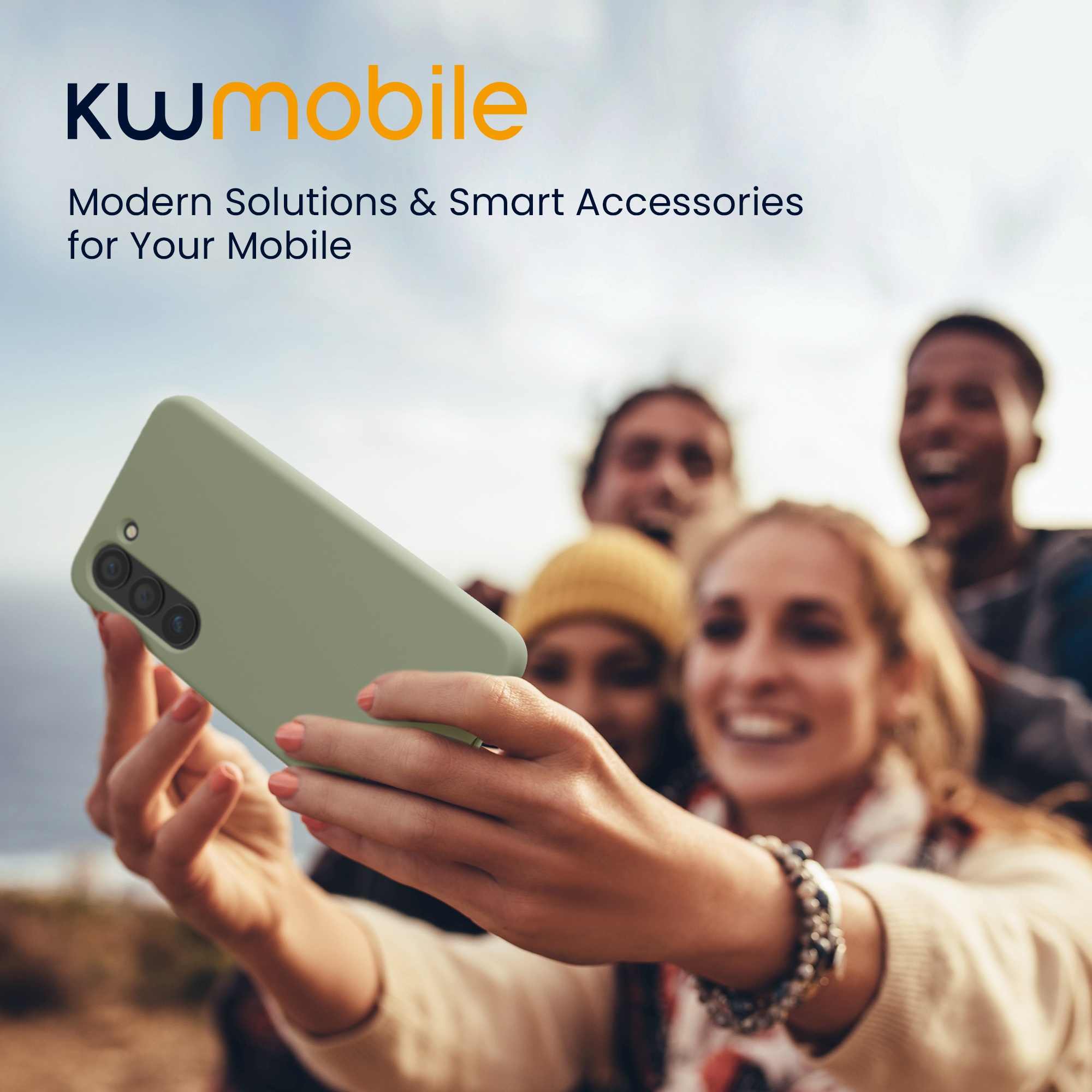 Silikonový kryt na mobil Galaxy S23 Plus kwmobile šedozelená