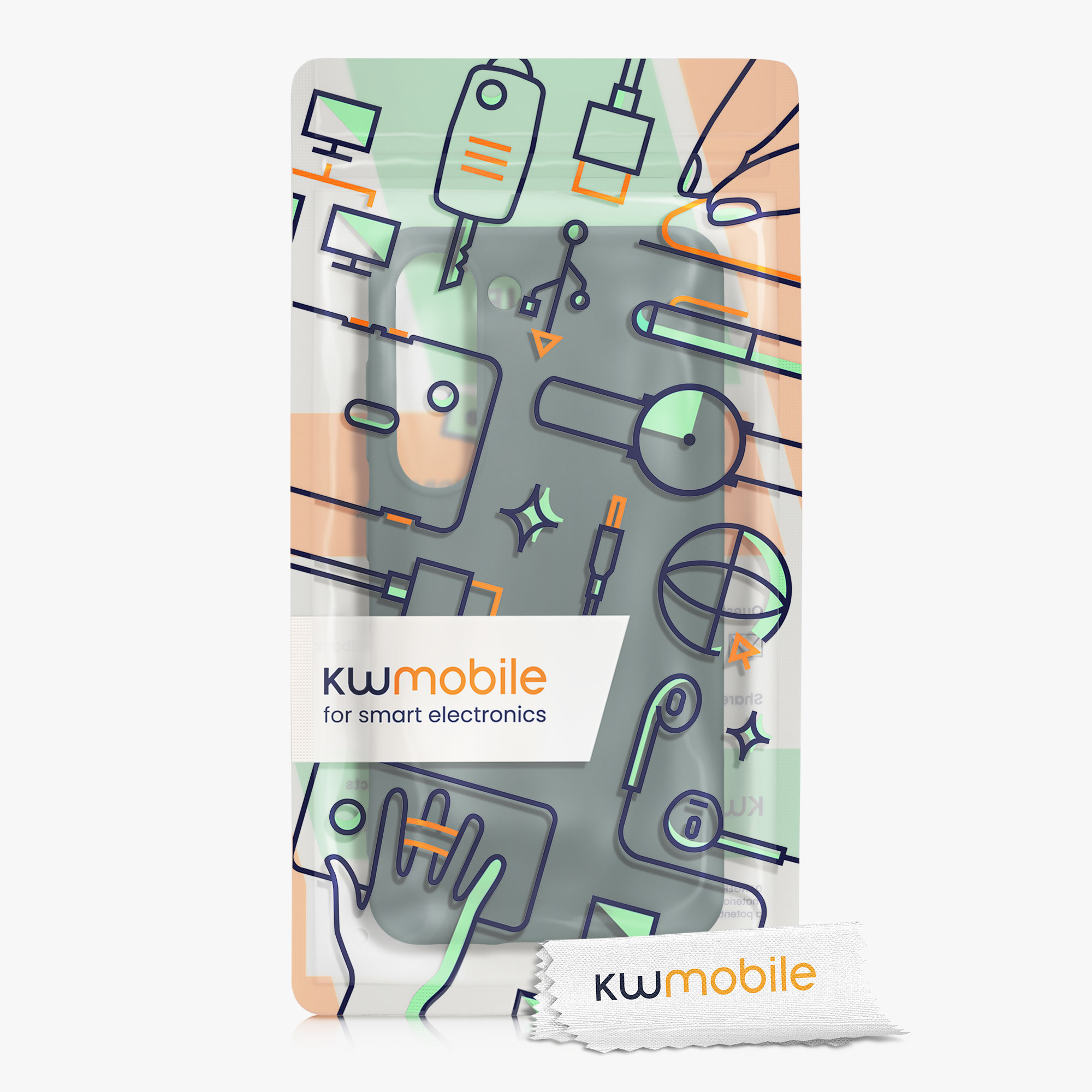 Silikonový kryt na mobil Galaxy S23 kwmobile modrozelená
