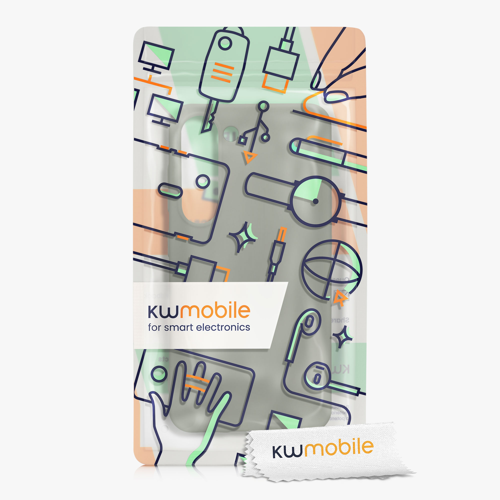 Silikonový kryt na mobil Galaxy S23 kwmobile šedozelená