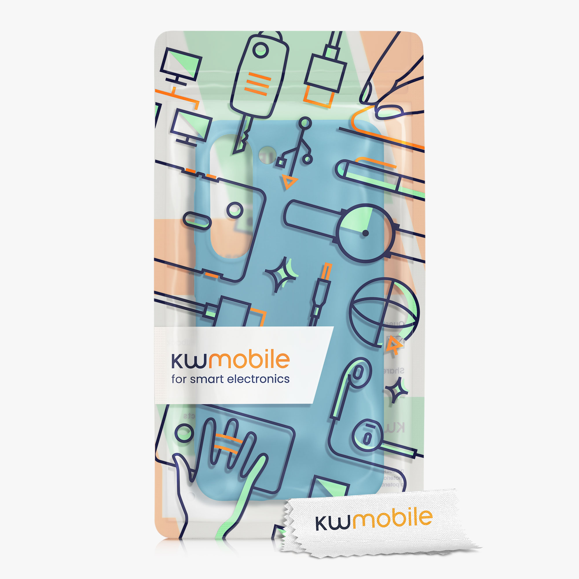Silikonový kryt na mobil Galaxy S23 kwmobile karibská modrá