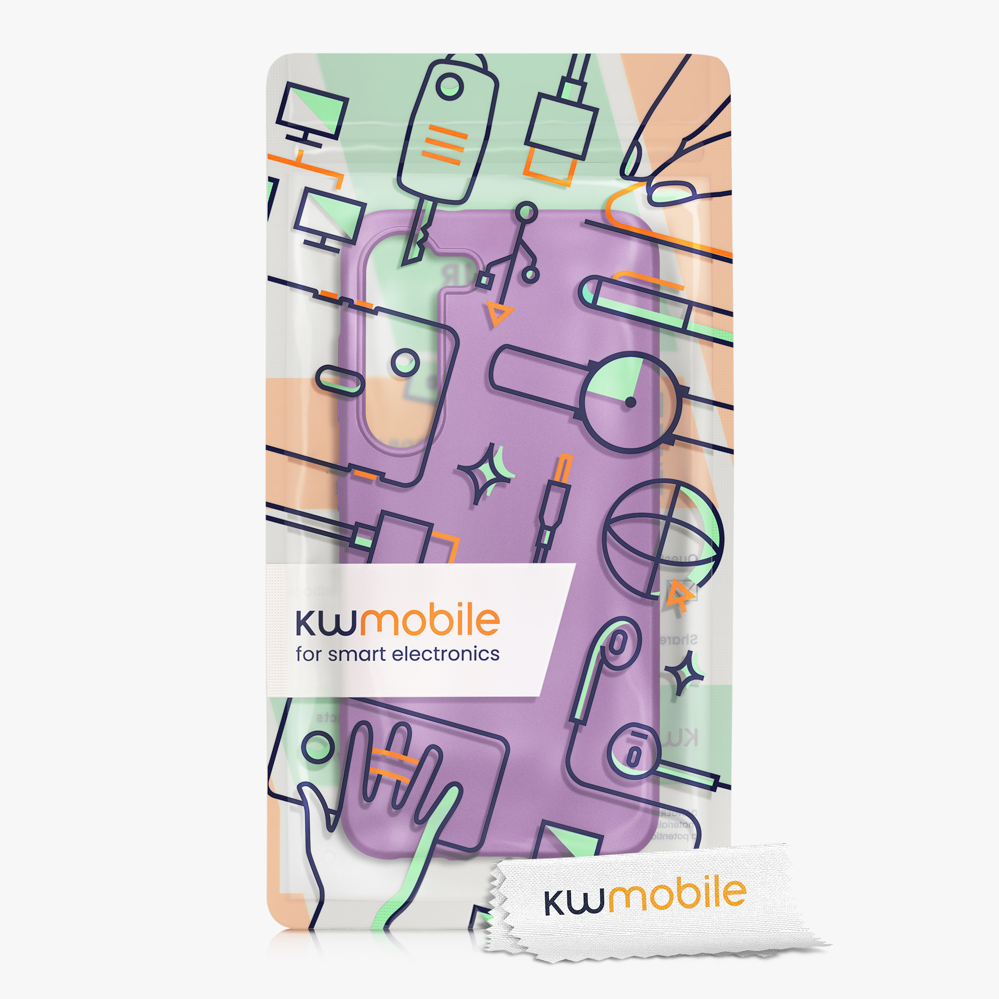 Metalický kryt na mobil Galaxy S23 kwmobile metalická fialová