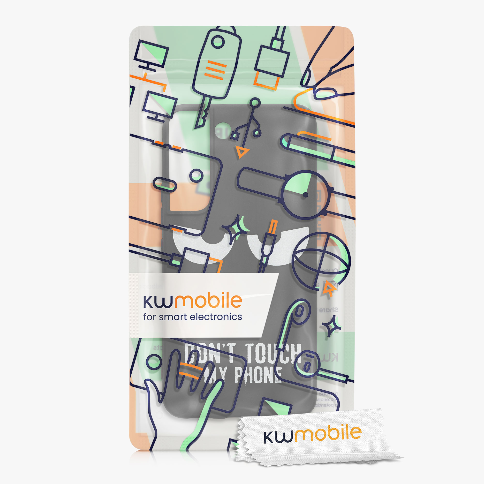 Kryt na mobil Galaxy S22 kwmobile Soft Cover bílá / černá