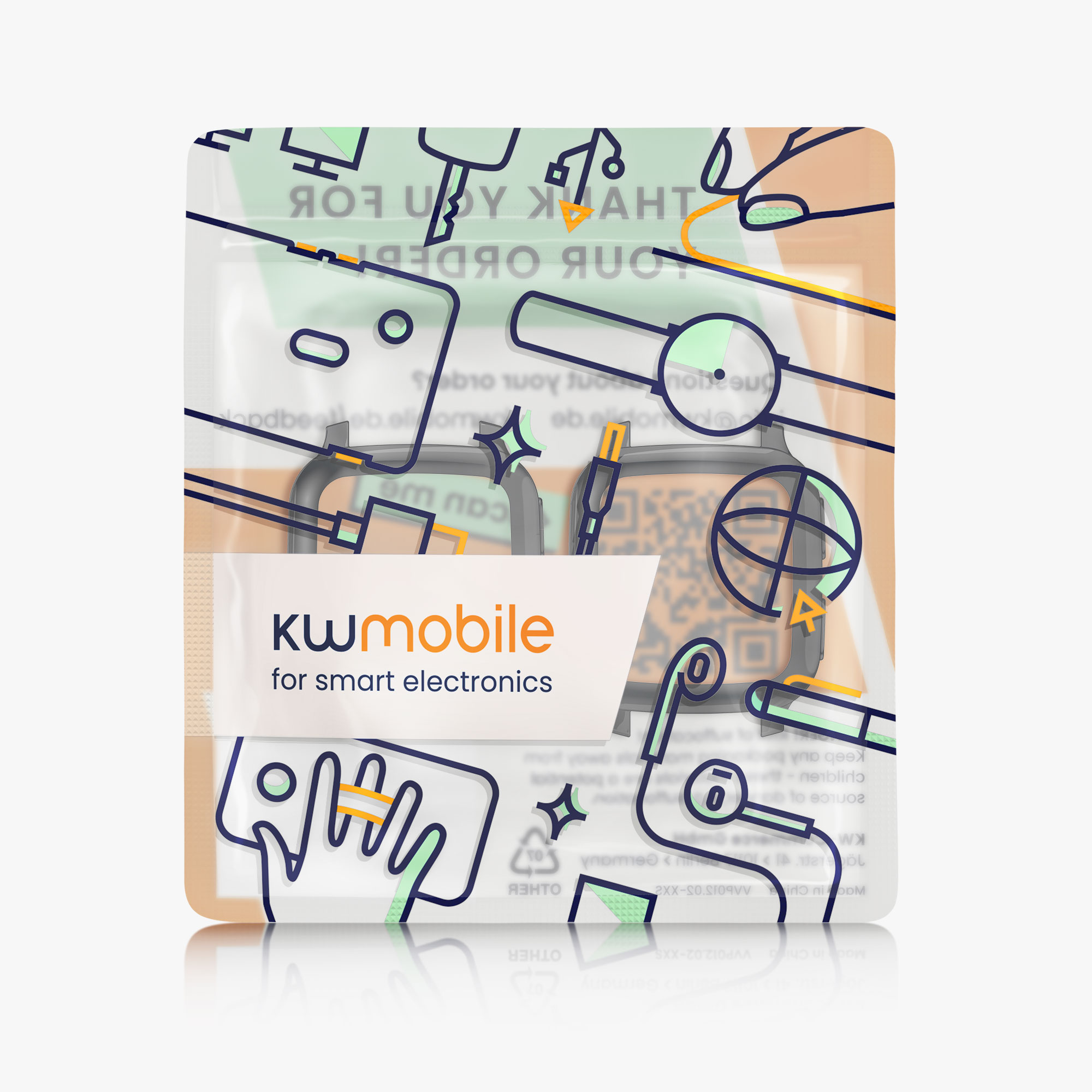2 ks Ochranný kryt kwmobile pro Garmin Venu Sq 2 Music / Sq 2 - černá