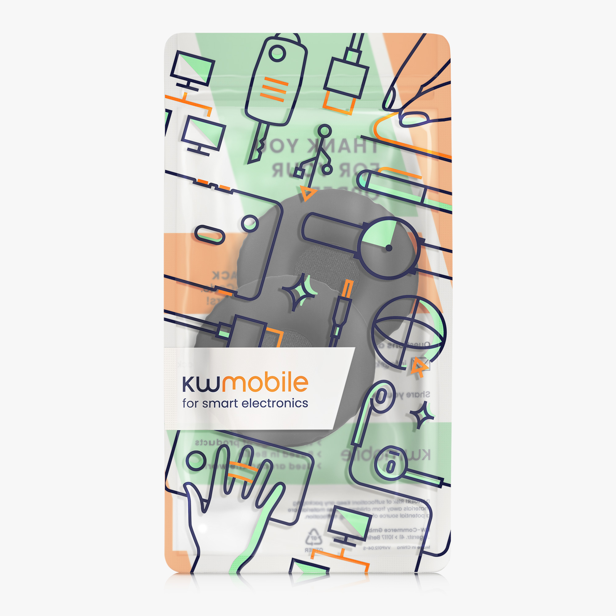 Náhradní náušníky kwmobile pro Sony WH-XB700 - 2 ks - černá