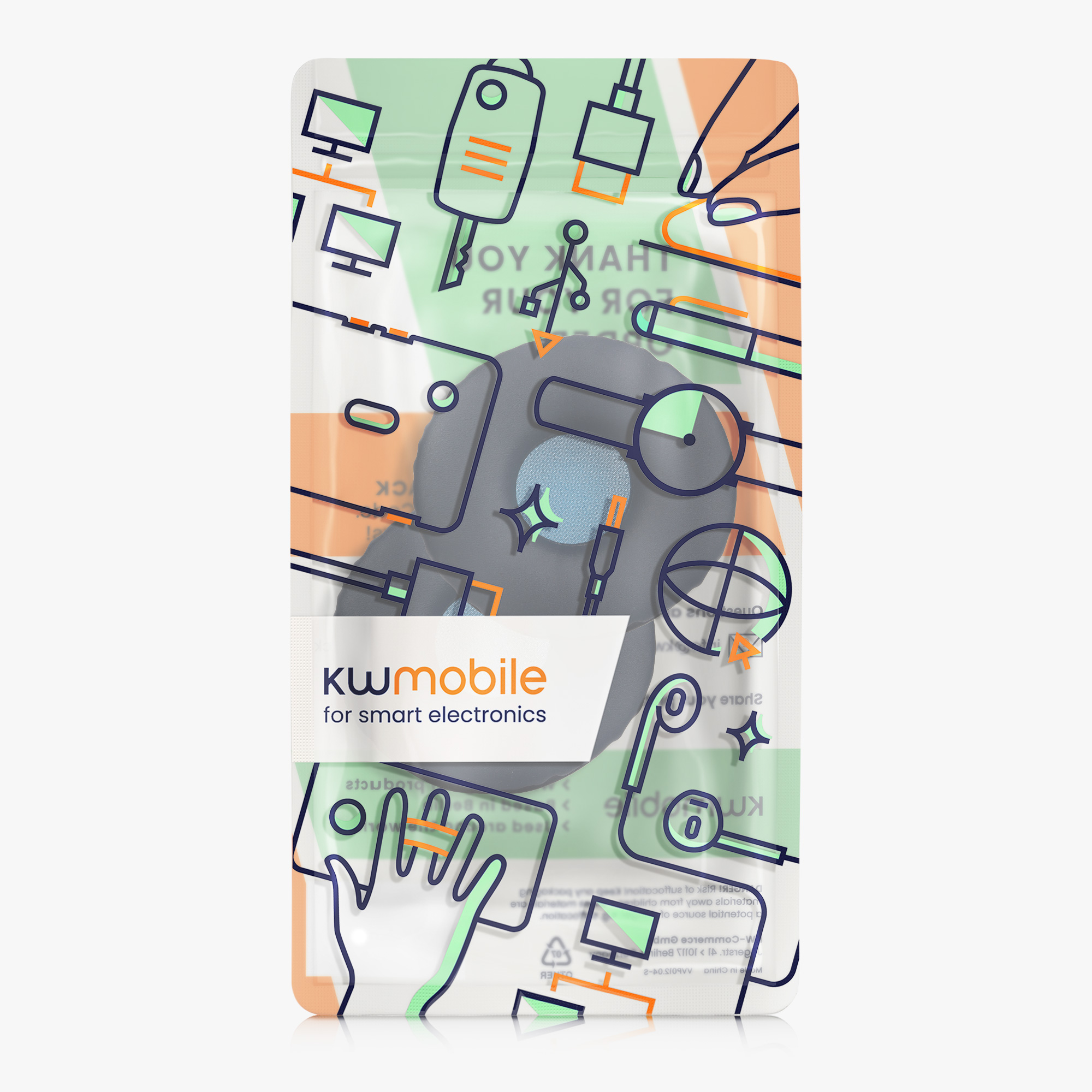 Náhradní náušníky kwmobile pro Sony WH-XB700 - 2 ks - tmavě modrá