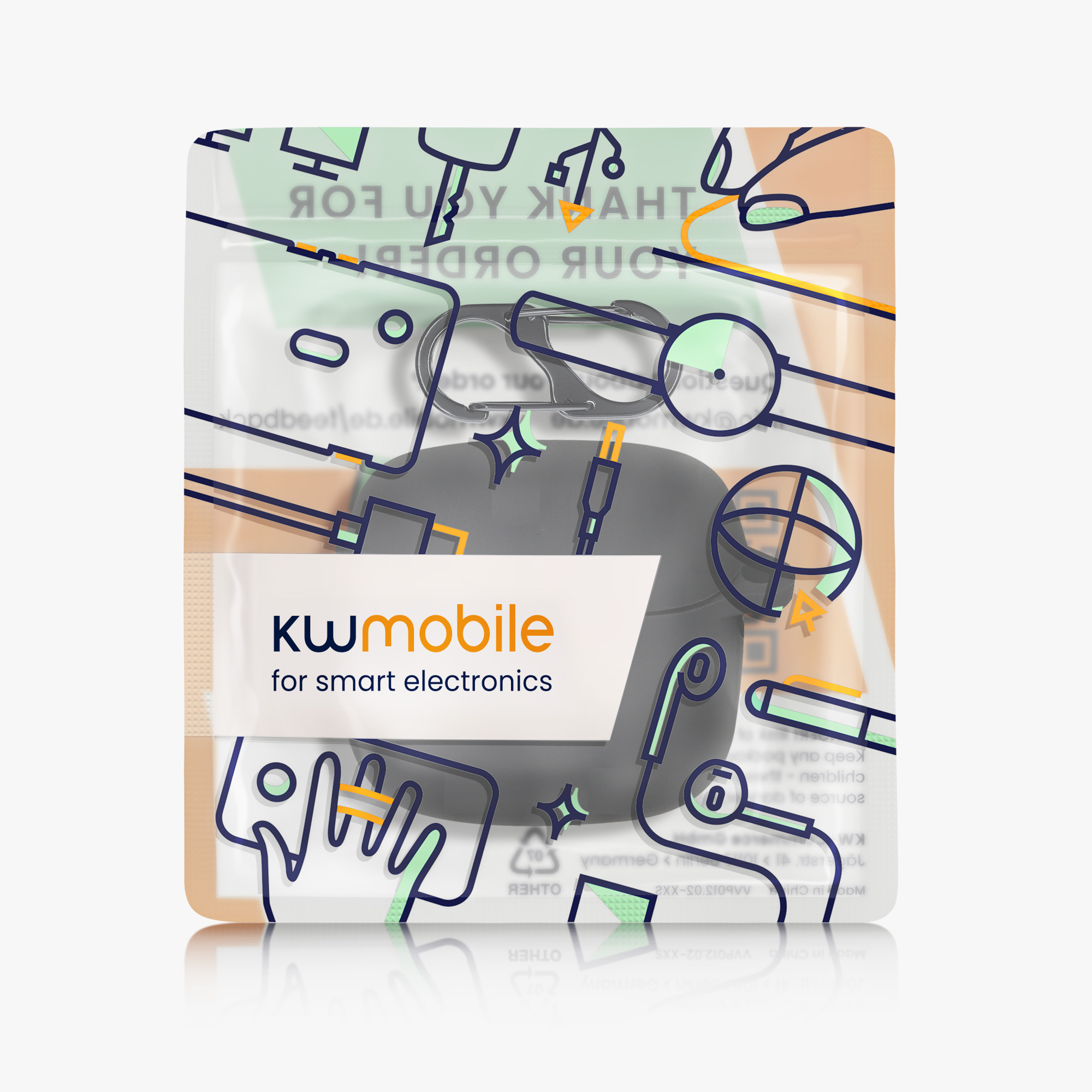 Pouzdro na sluchátka kwmobile pro JBL Tune Flex - černá