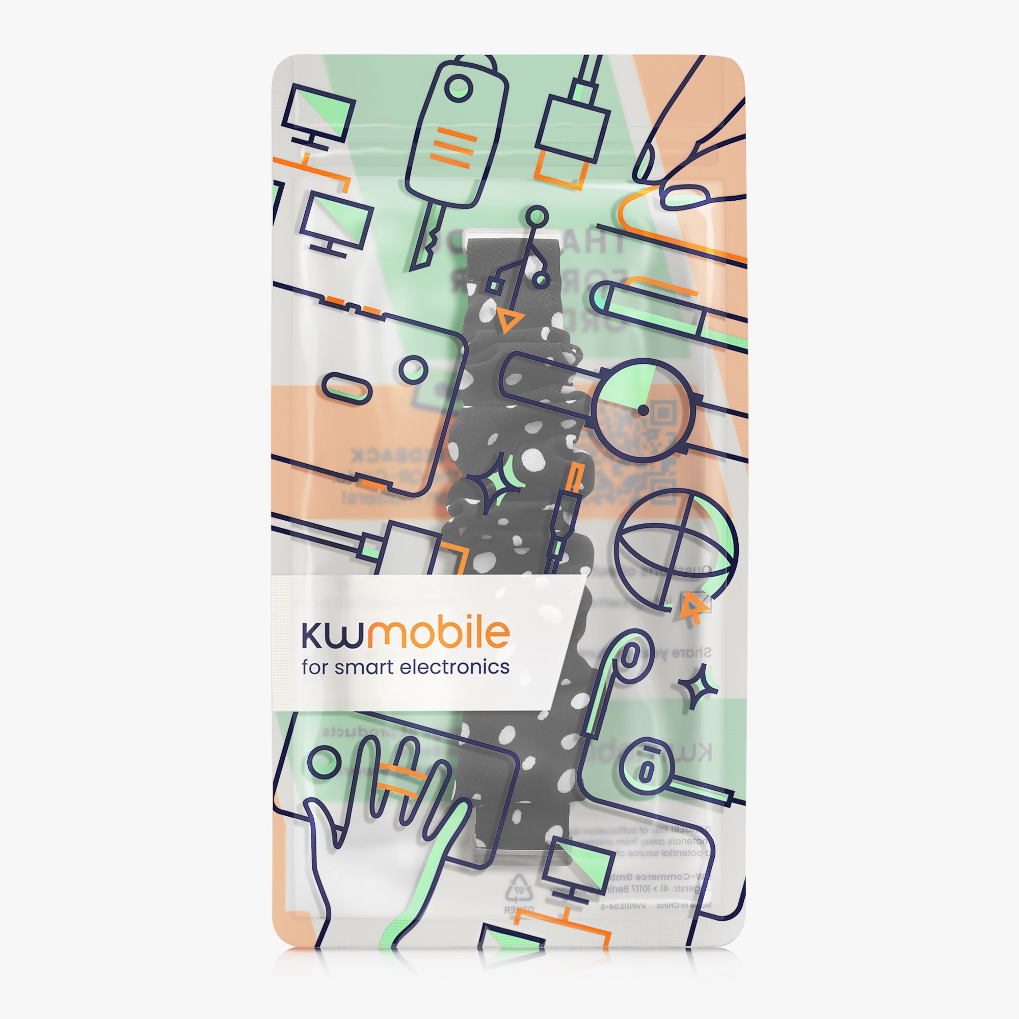 Řemínek kwmobile pro Fitbit Versa 4 / Sense 2 / Versa 3 / Sense - černá / bílá