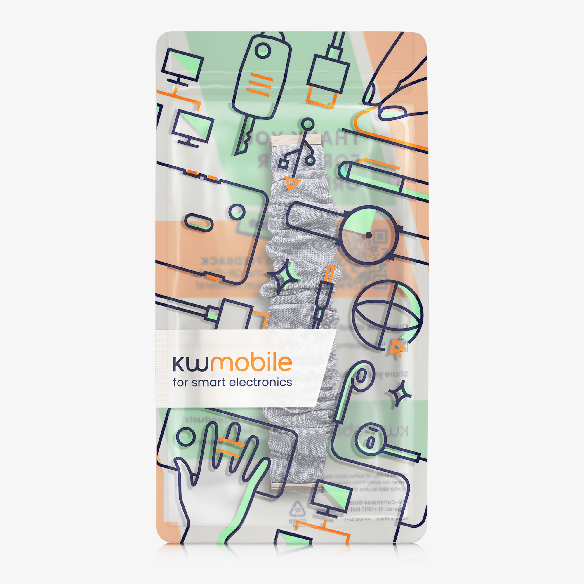 Řemínek kwmobile pro Fitbit Versa 4 / Sense 2 / Versa 3 / Sense - modrošedá