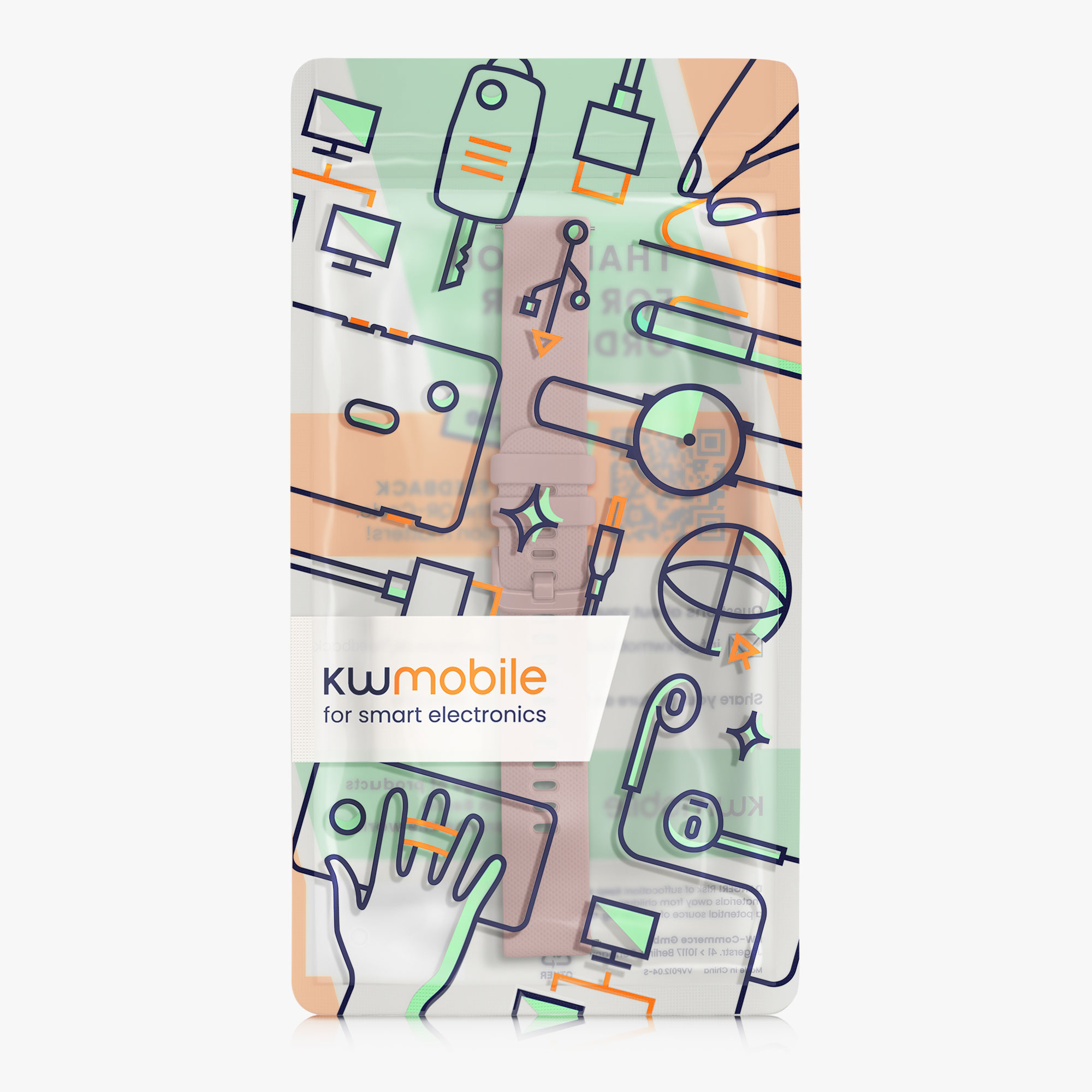 Řemínek kwmobile pro Garmin Venu Sq Music / Sq - starorůžová