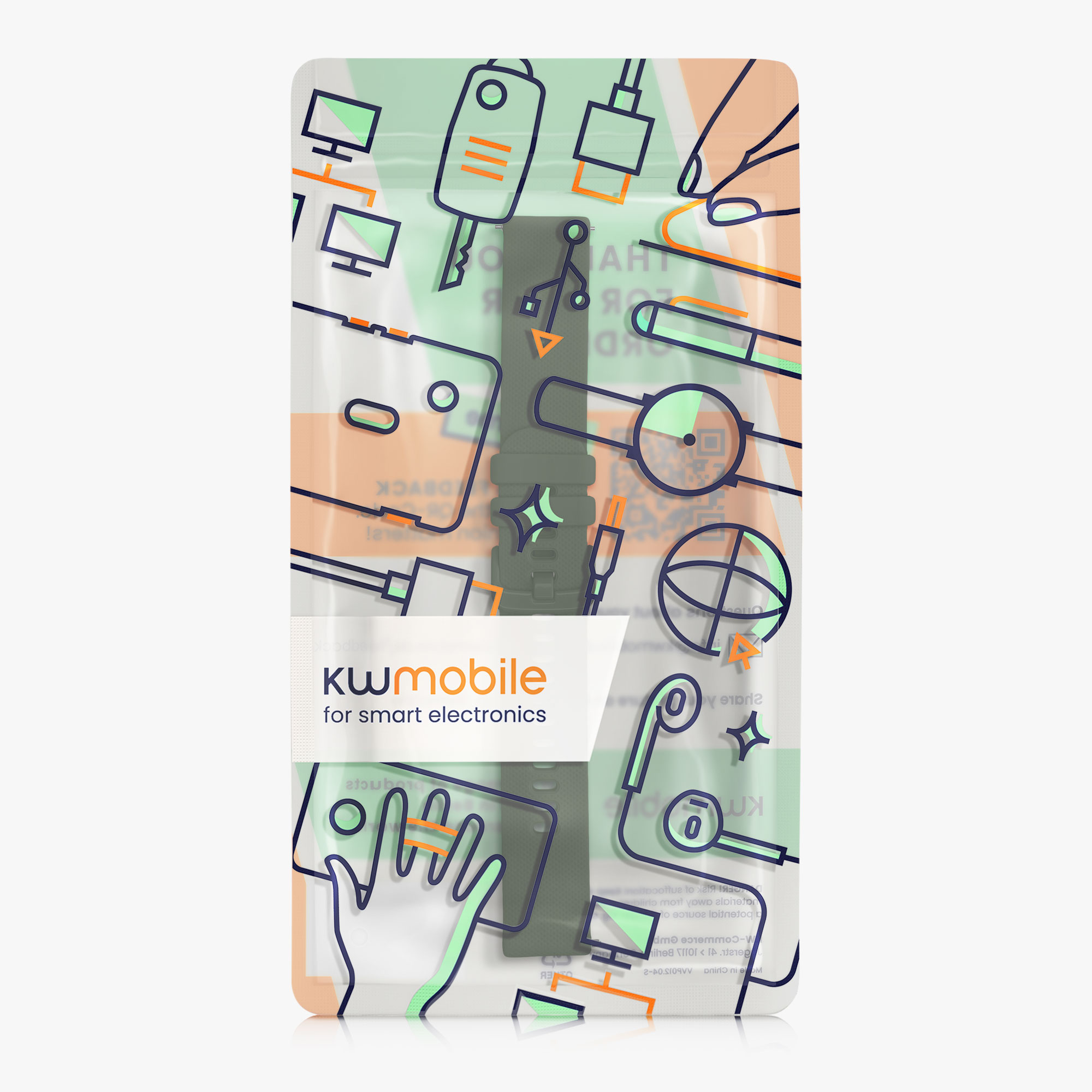 Řemínek kwmobile pro Garmin Venu Sq Music / Sq - tmavě zelená