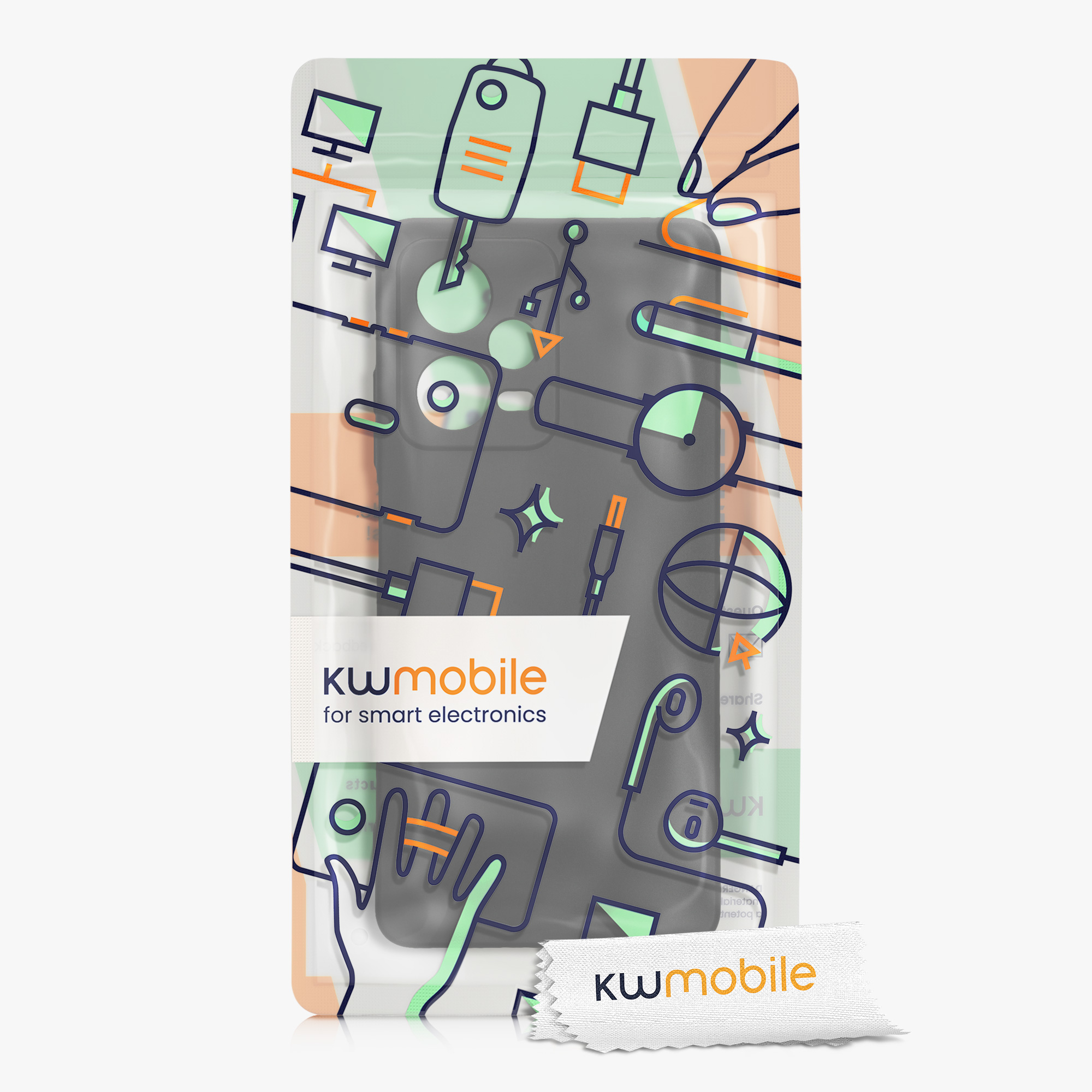 Kryt Xiaomi Redmi Note 12 Pro 5G silikonový TPU černá matná kwmobile