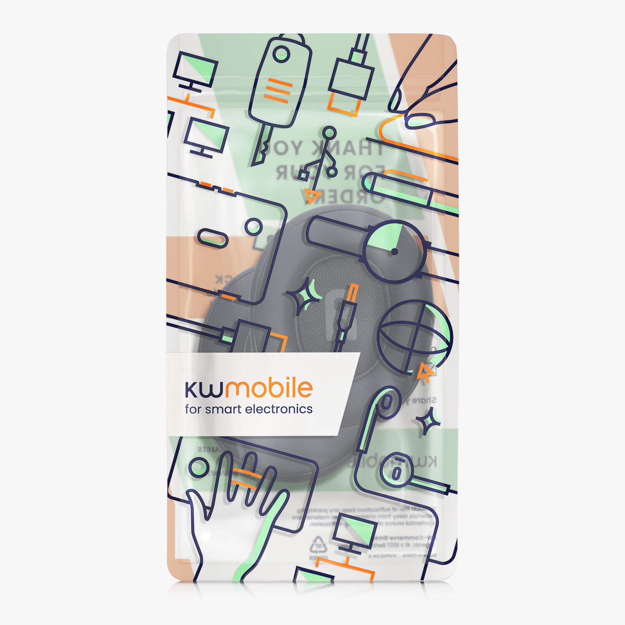 Náušníky kwmobile 2 ks pro JBL Tune T760NC / T750BTNC / T710BT / T700BT - tmavě modrá