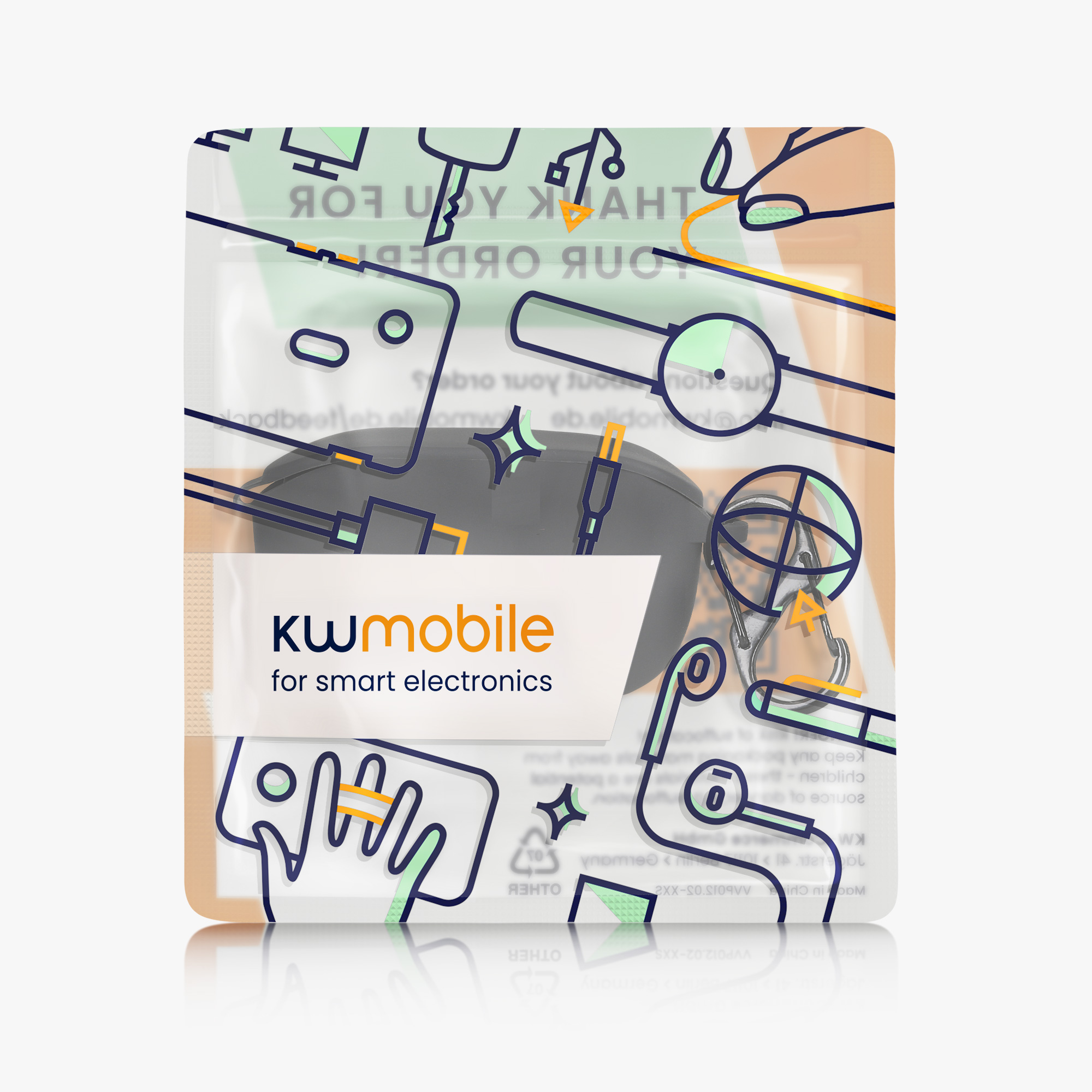 Pouzdro na sluchátka kwmobile pro JBL Wave 100TWS, černá