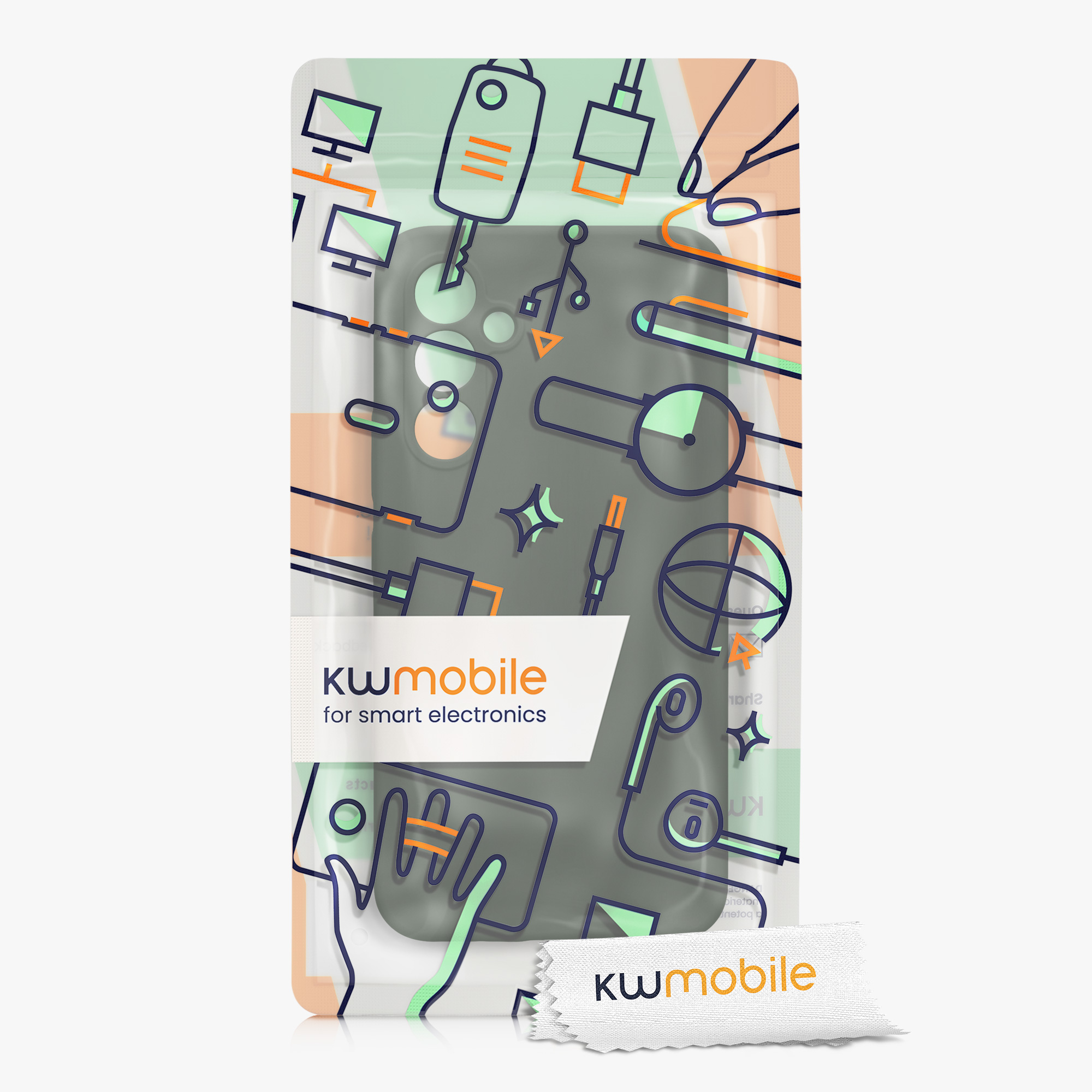 Kryt na mobil Samsung Galaxy A54 5G kwmobile slim matný TPU Matná tmavě zelená