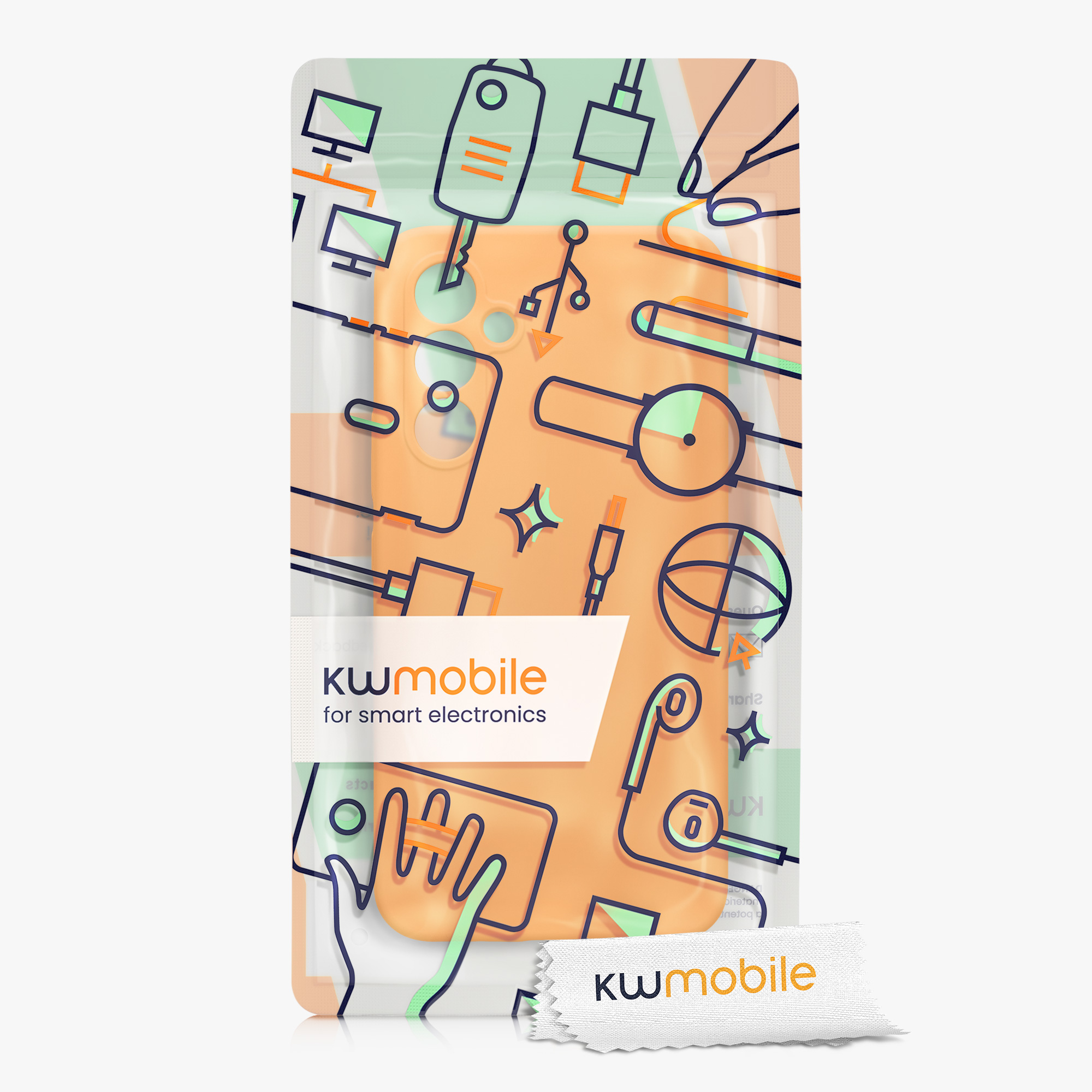 Kryt na mobil Samsung Galaxy A54 5G kwmobile slim matný TPU Ovocná oranžová