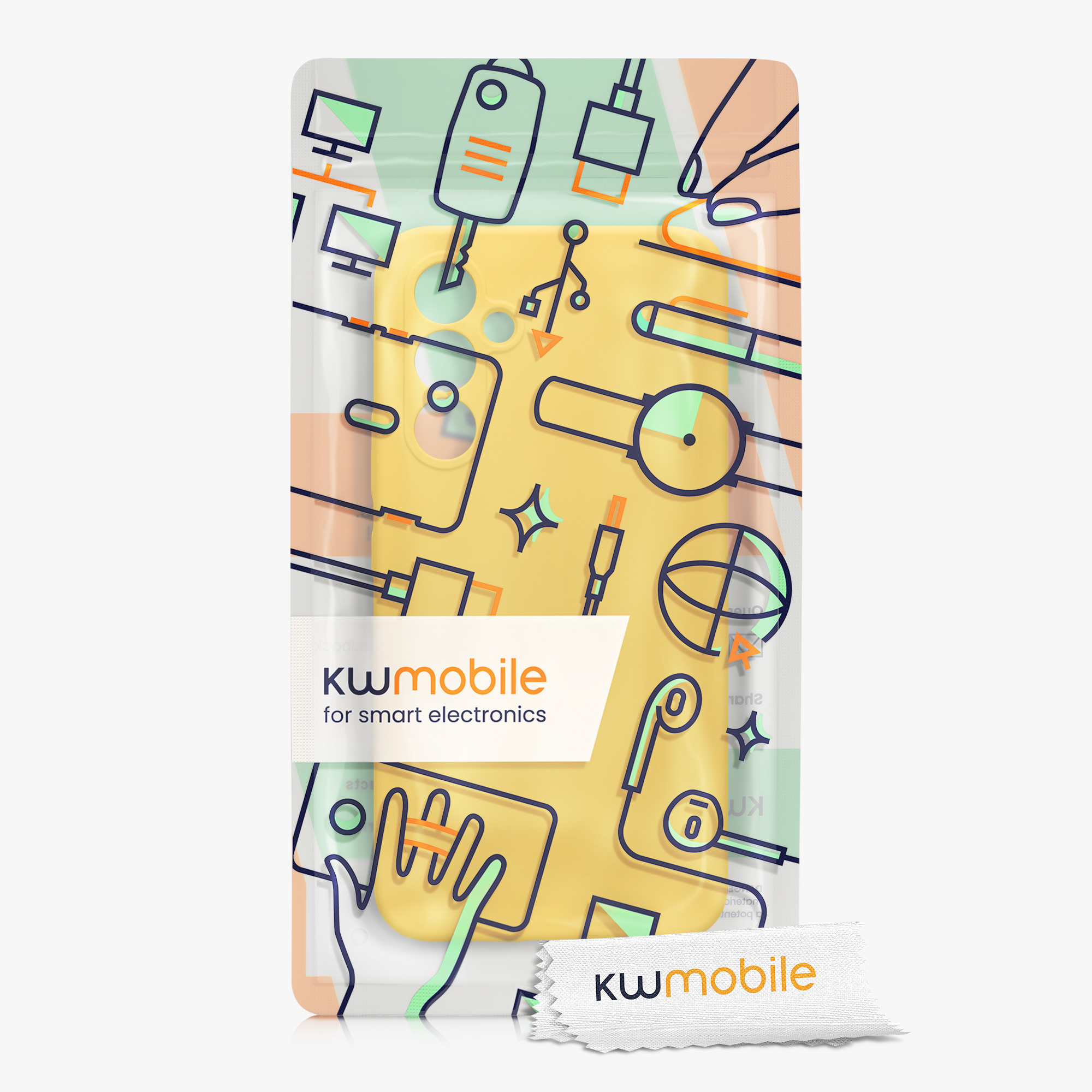 Kryt na mobil Samsung Galaxy A54 5G kwmobile slim matný TPU Zářivá žlutá