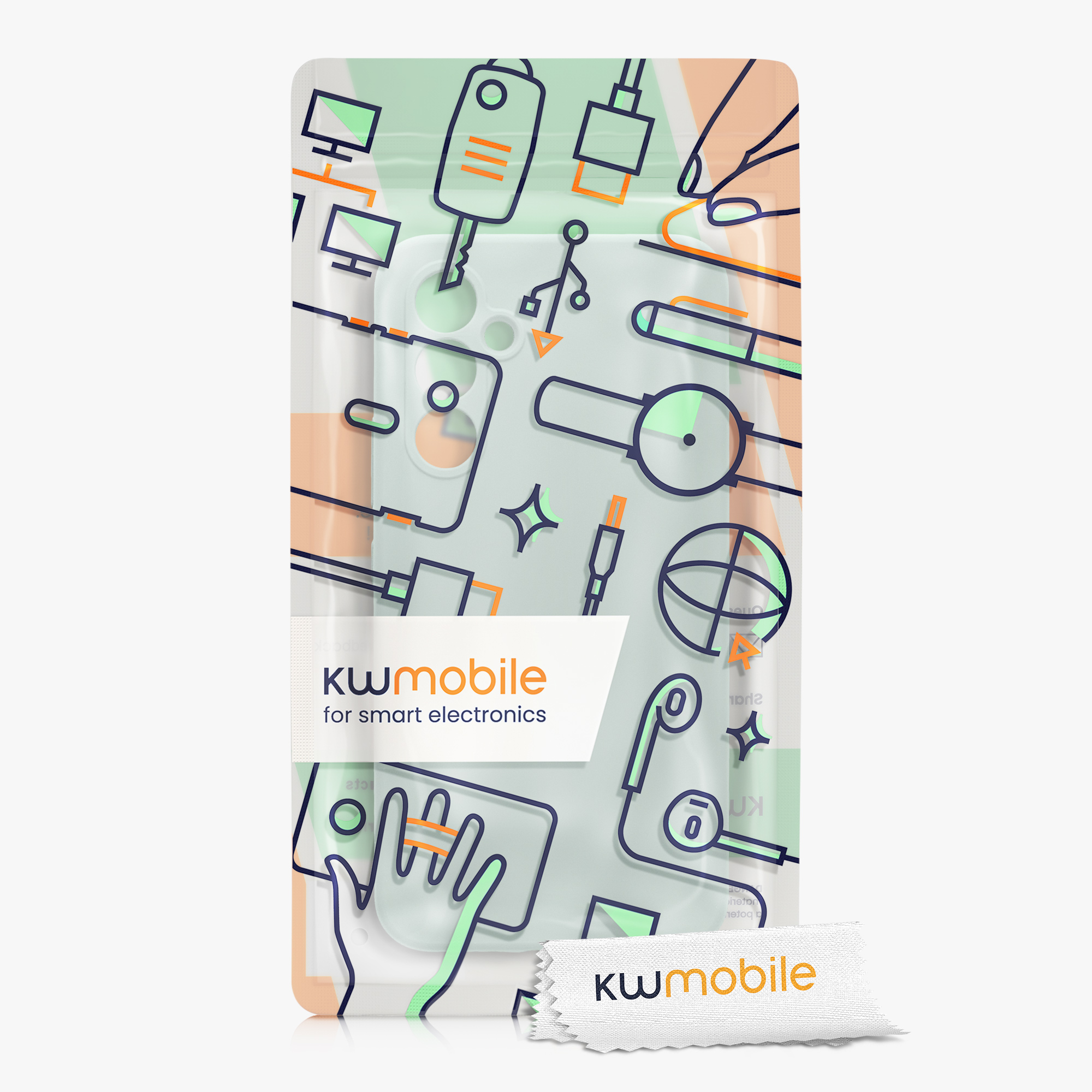 Kryt na mobil Samsung Galaxy A54 5G kwmobile slim matný TPU Chladná mátová