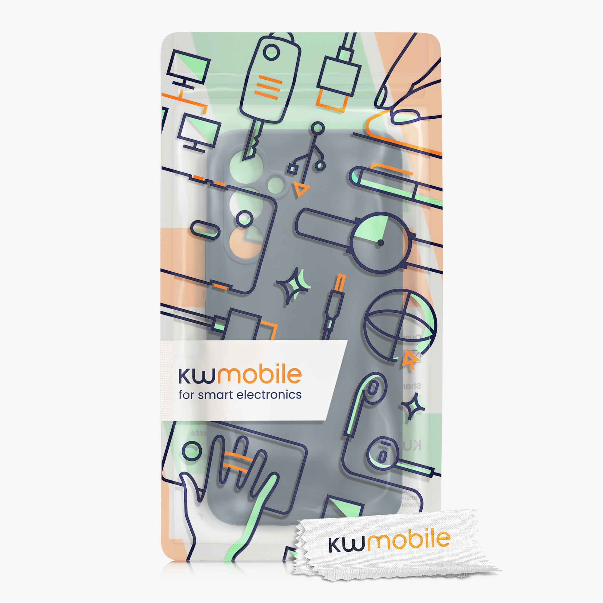 Kryt na mobil Samsung Galaxy A54 5G kwmobile slim matný TPU Tmavě břidlicová