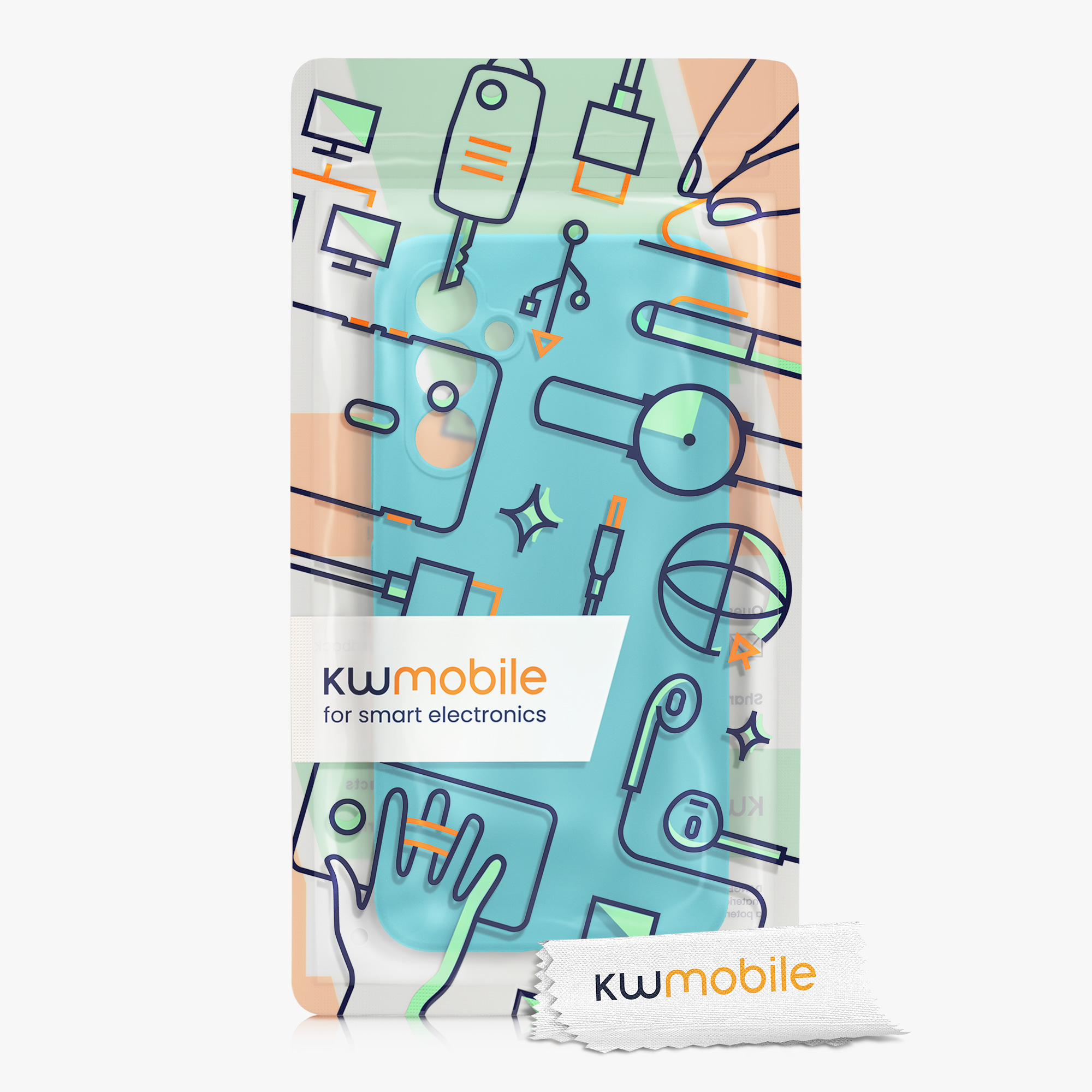 Kryt na mobil Samsung Galaxy A54 5G kwmobile slim matný TPU Chladný ledovec