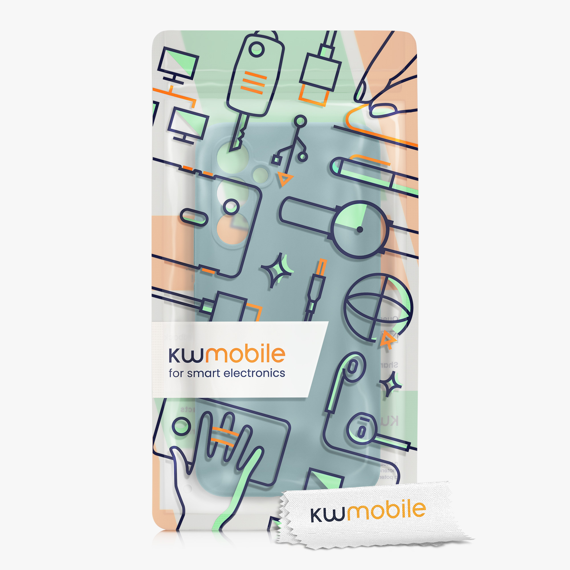 Kryt na mobil Samsung Galaxy A54 5G kwmobile slim matný TPU Antický kámen