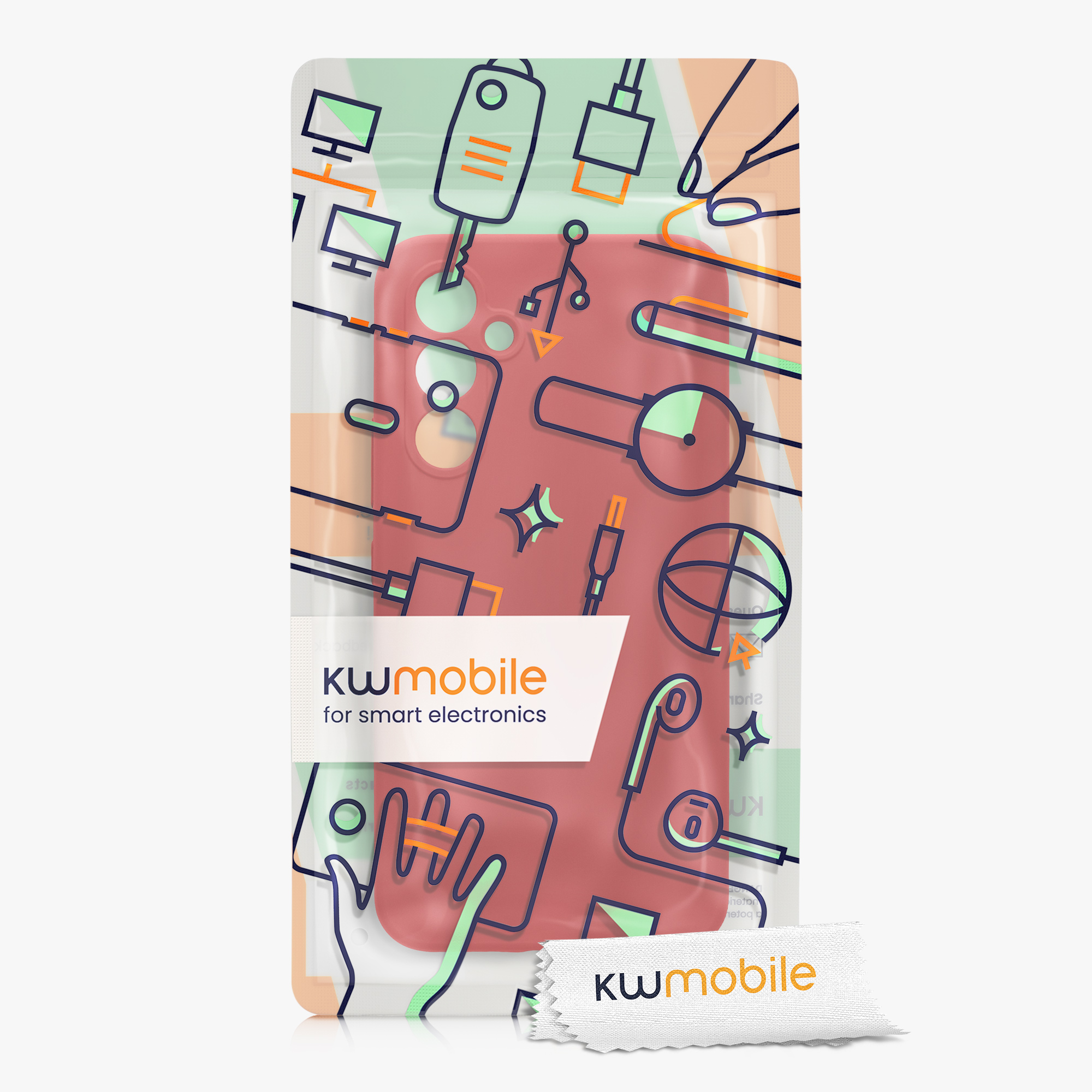 Kryt na mobil Samsung Galaxy A54 5G kwmobile slim matný TPU Klasická červená