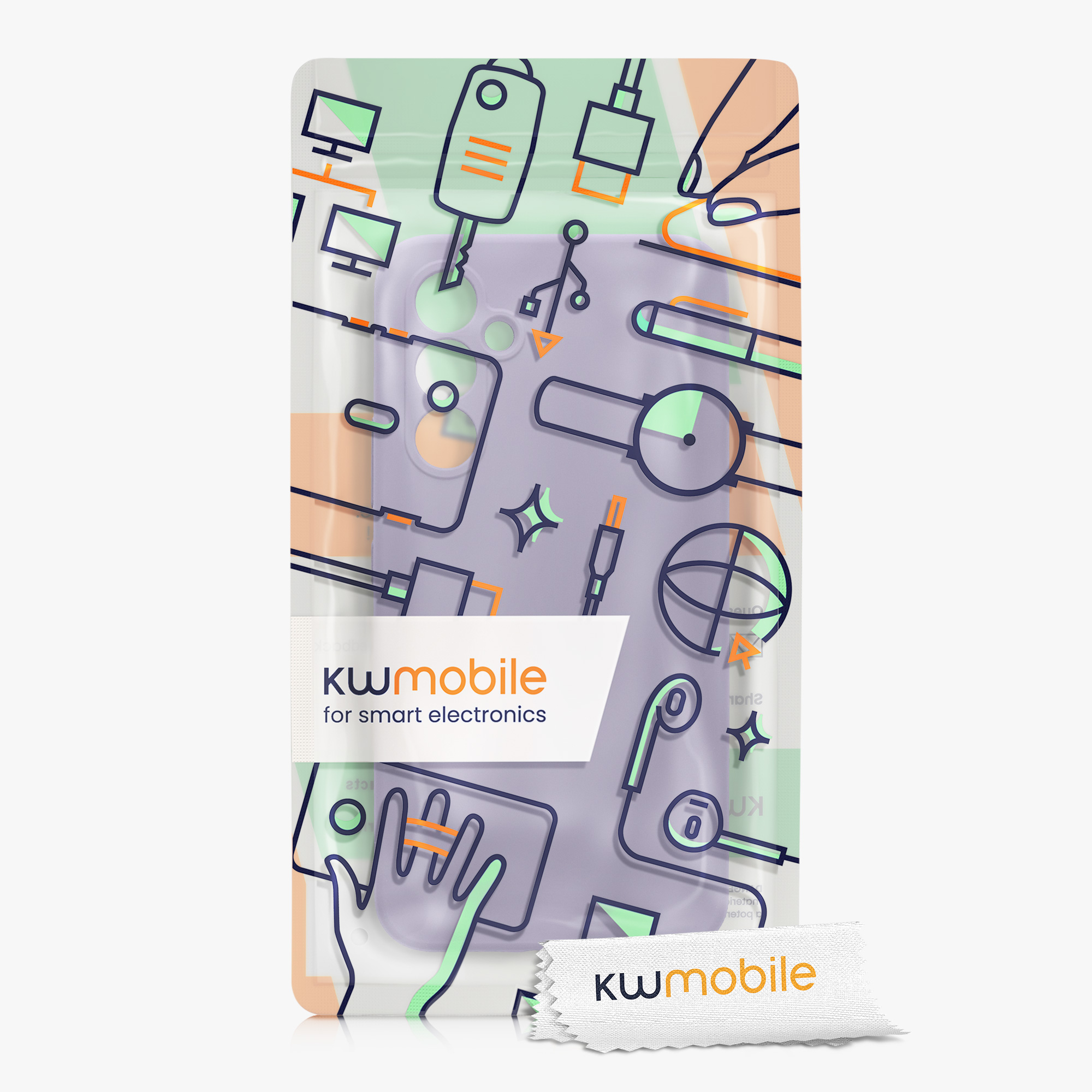Kryt na mobil Samsung Galaxy A54 5G kwmobile slim matný TPU Fialová
