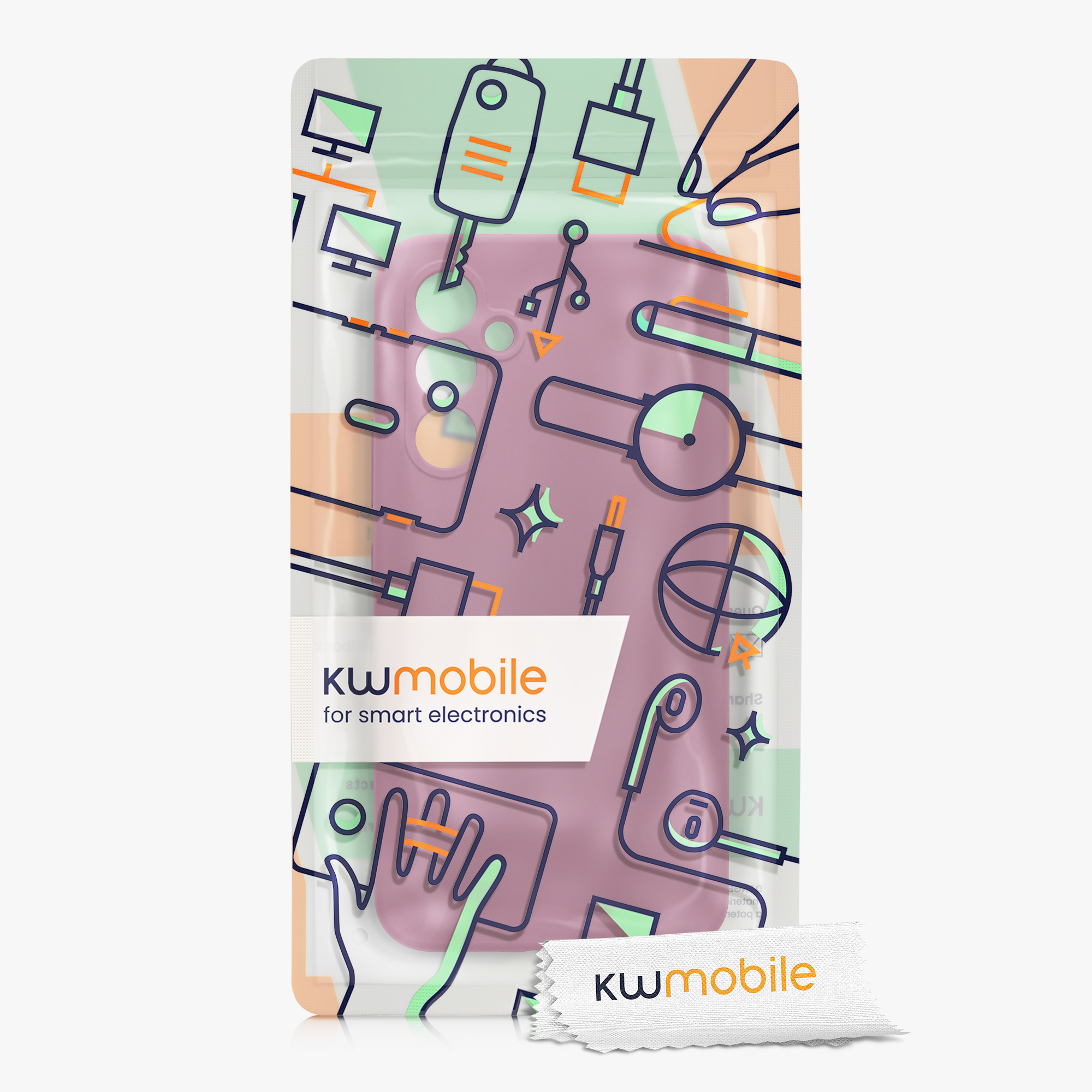 Kryt na mobil Samsung Galaxy A54 5G kwmobile slim matný TPU Orchidejová fialová