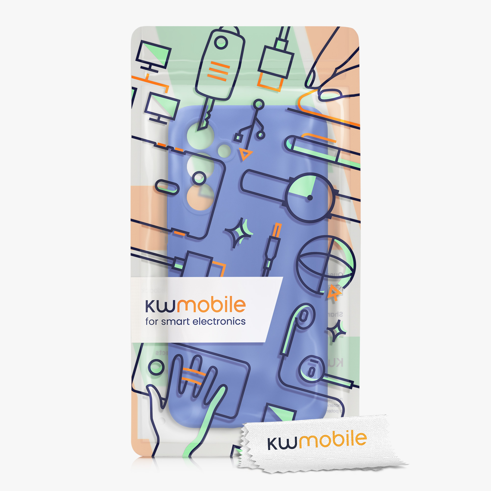 Kryt na mobil Samsung Galaxy A54 5G kwmobile slim matný TPU Baltická modrá
