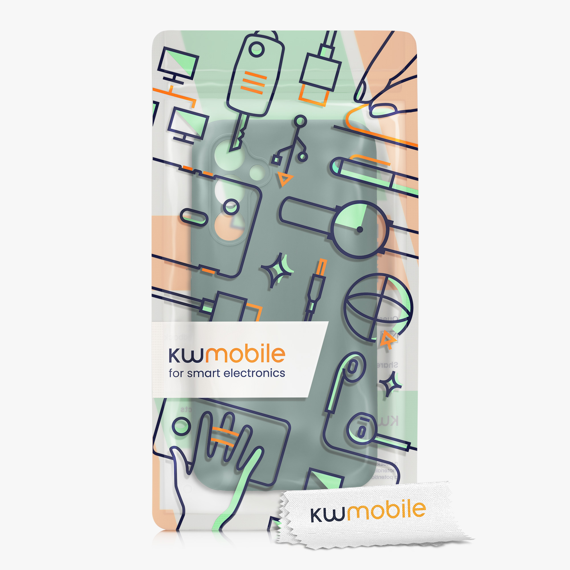 Kryt na mobil Samsung Galaxy A54 5G kwmobile slim matný TPU Lesní zelená