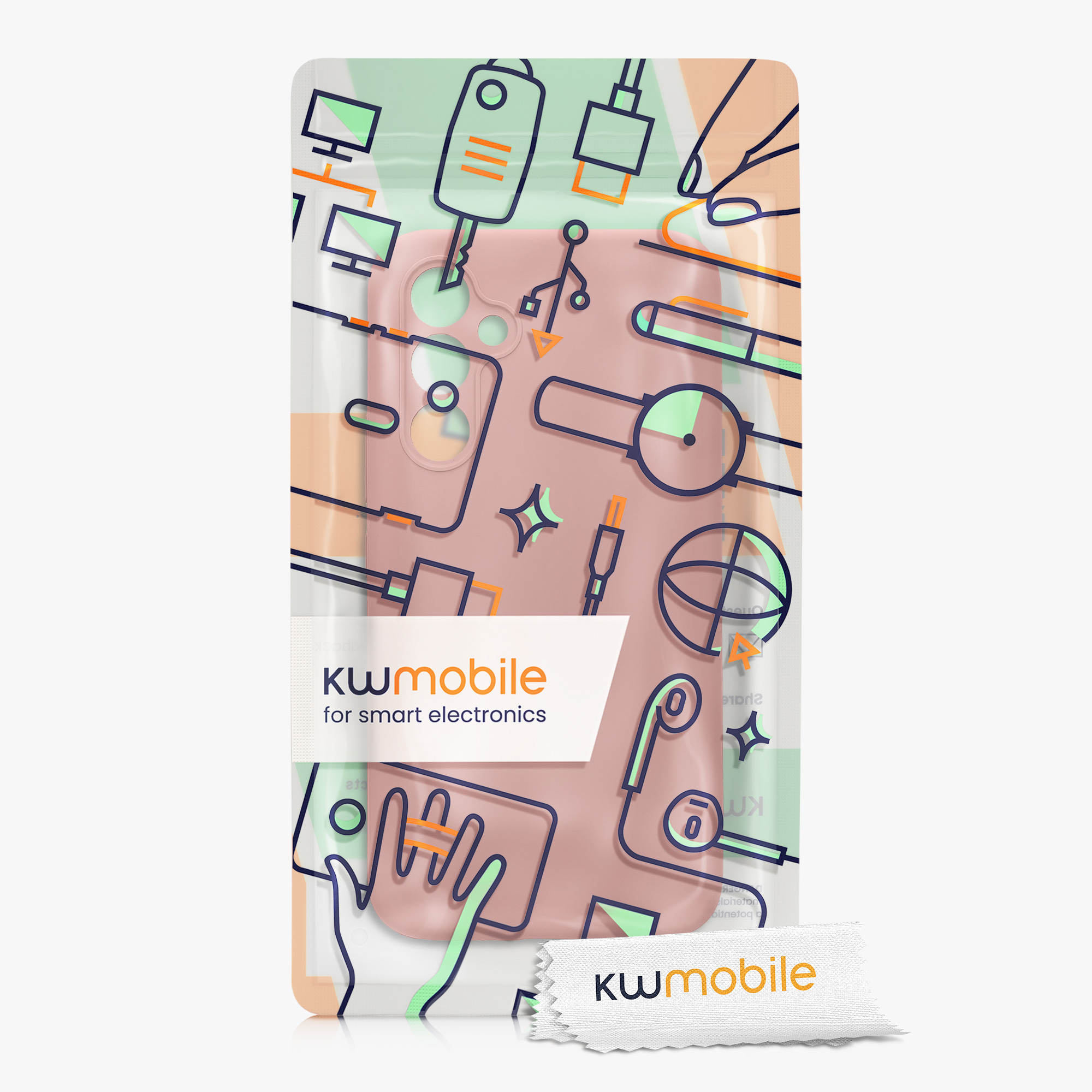Kryt na mobil Samsung Galaxy A54 5G kwmobile slim matný TPU Zimní růžová