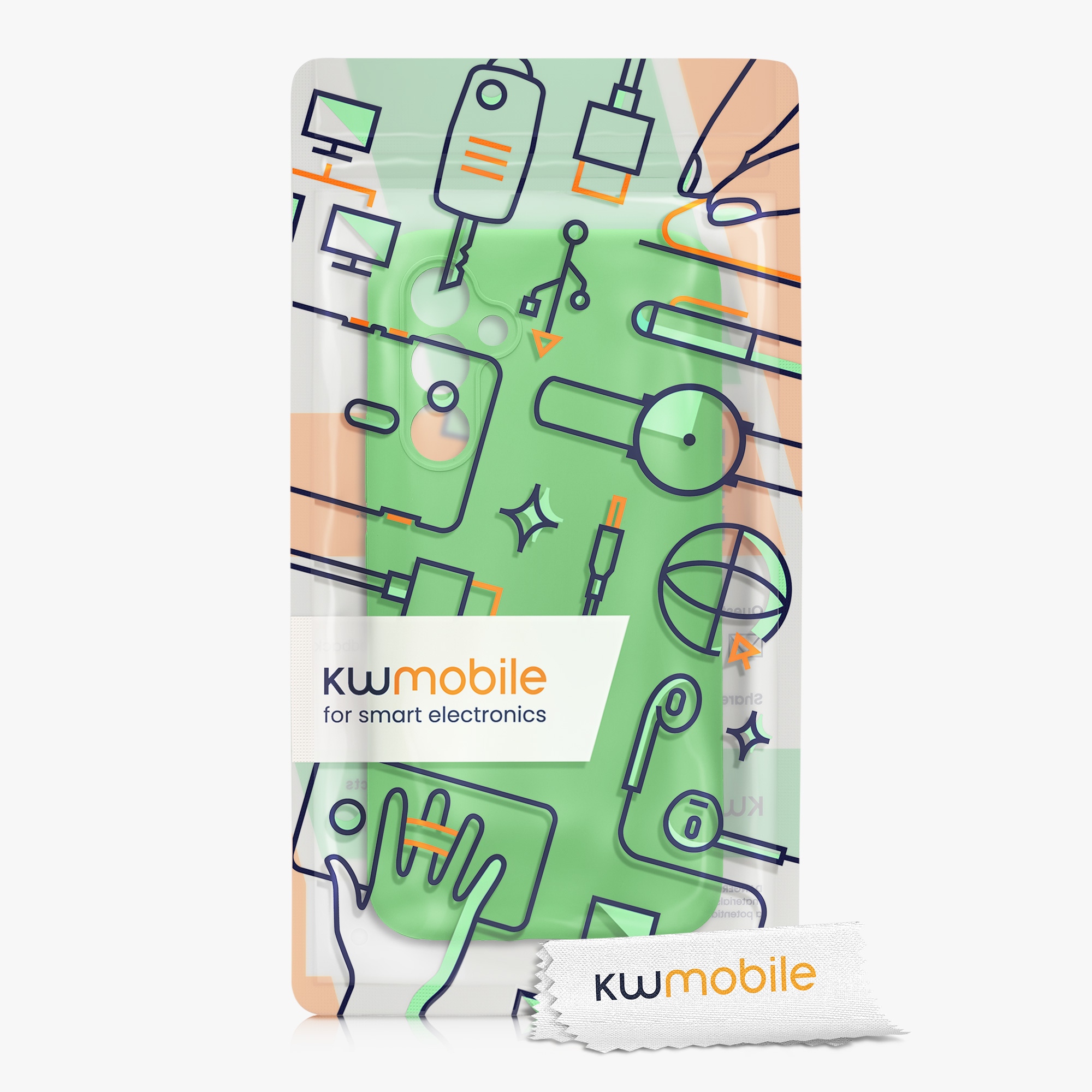 Kryt na mobil Samsung Galaxy A54 5G kwmobile slim matný TPU Limetková zelená