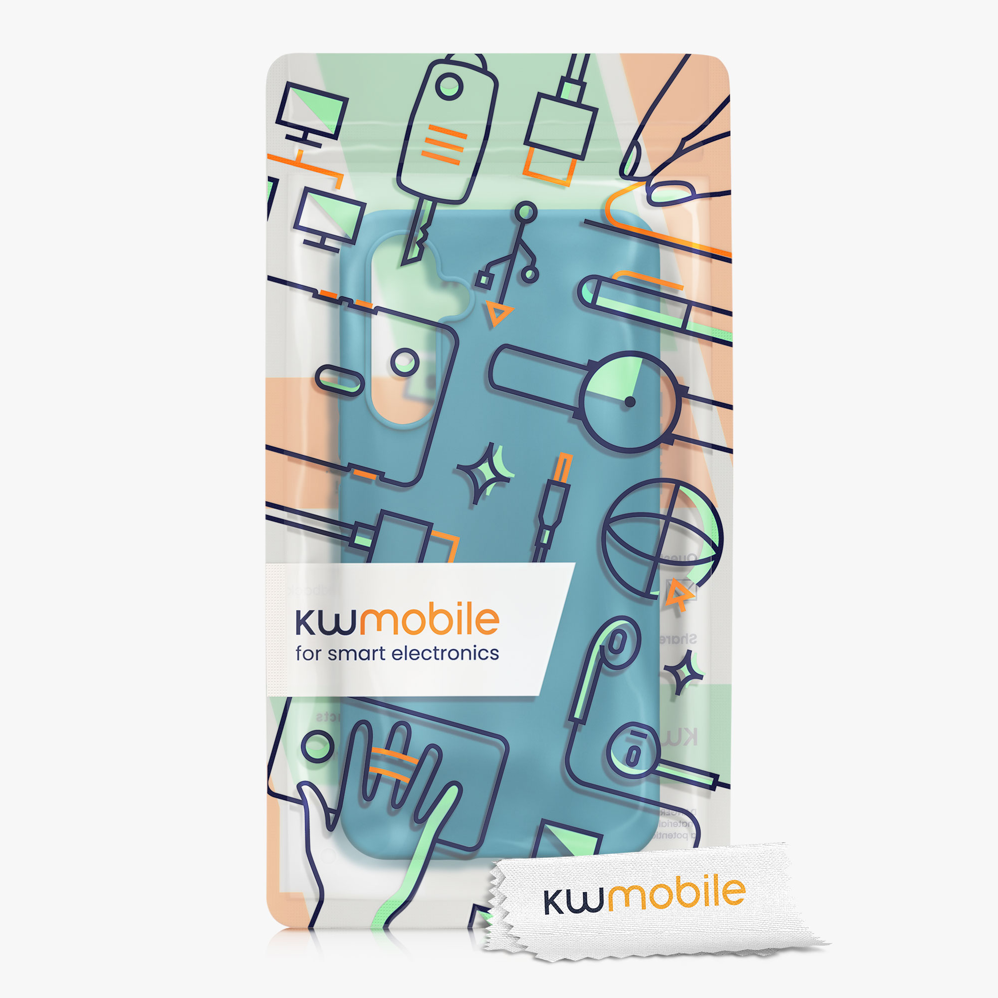 Kryt na mobil Samsung Galaxy A54 5G kwmobile TPU Karibská modrá