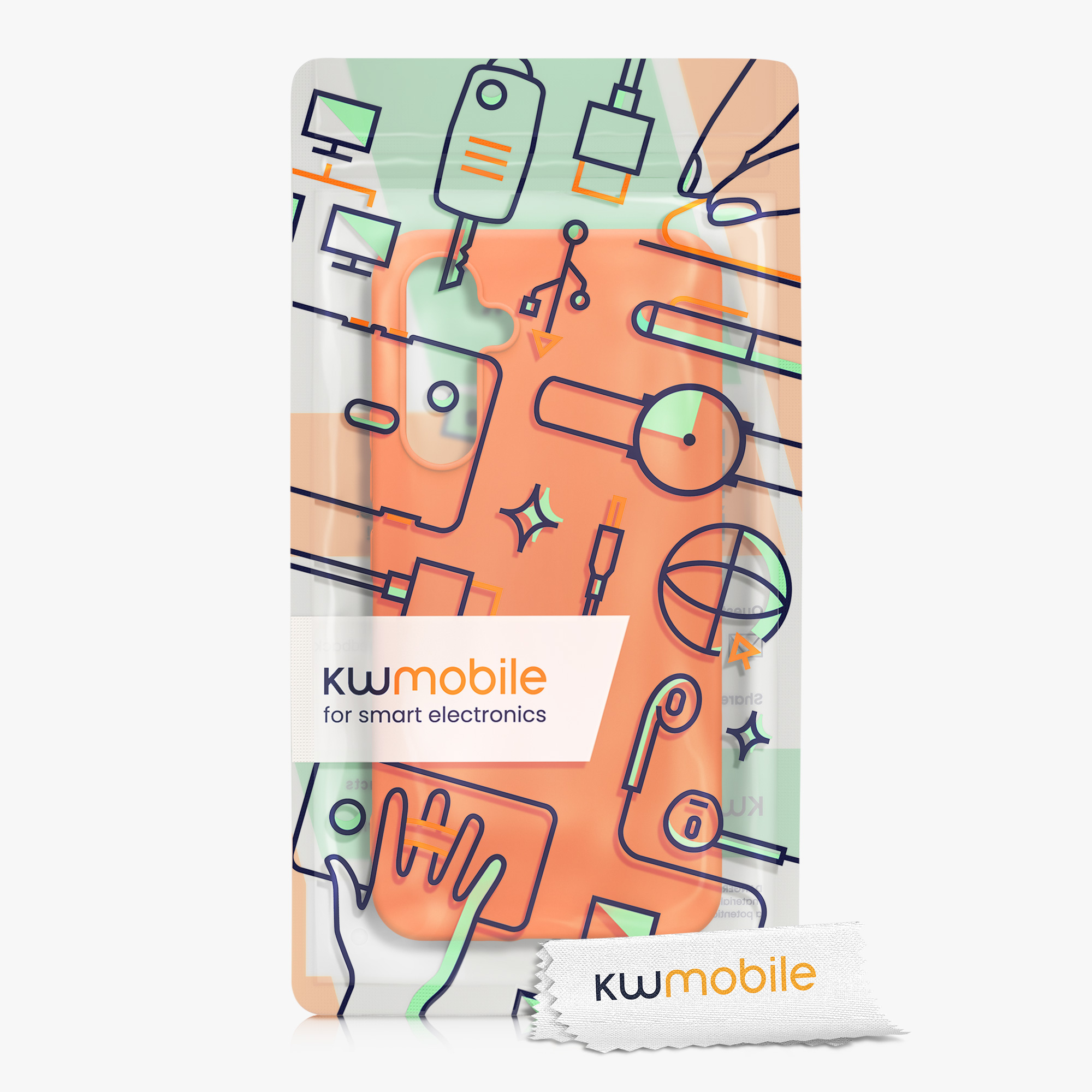 Kryt na mobil Samsung Galaxy A54 5G kwmobile TPU Neonová oranžová