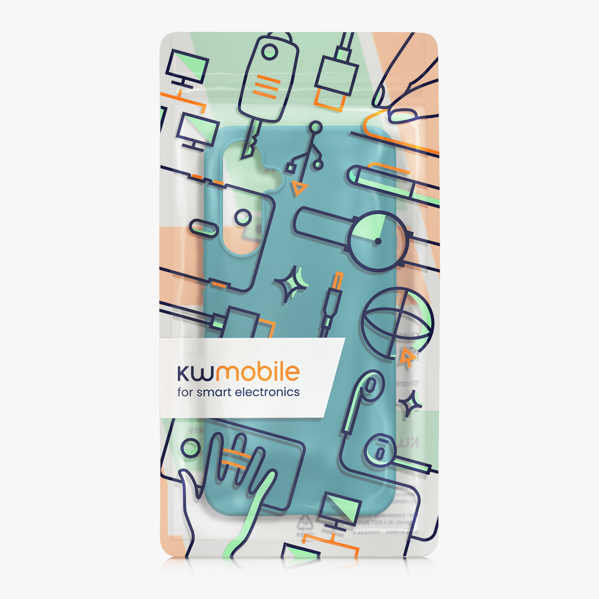 Kryt na mobil Samsung Galaxy A54 5G kwmobile TPU Petrolejová