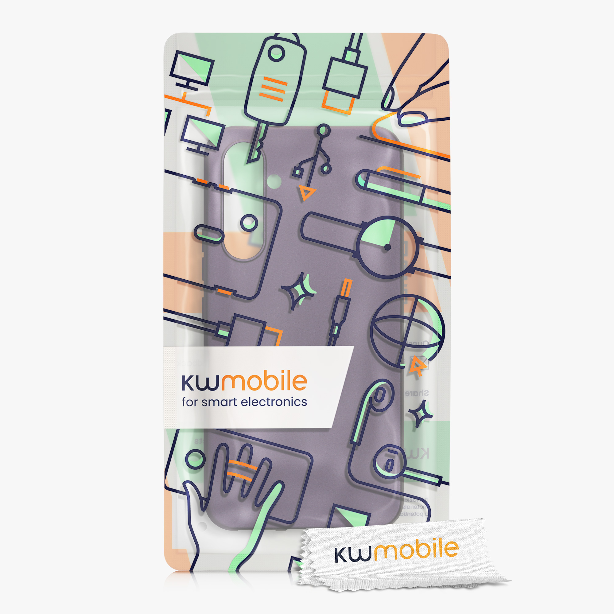 Kryt na mobil Samsung Galaxy A54 5G kwmobile TPU metalický Metalická ostružinová