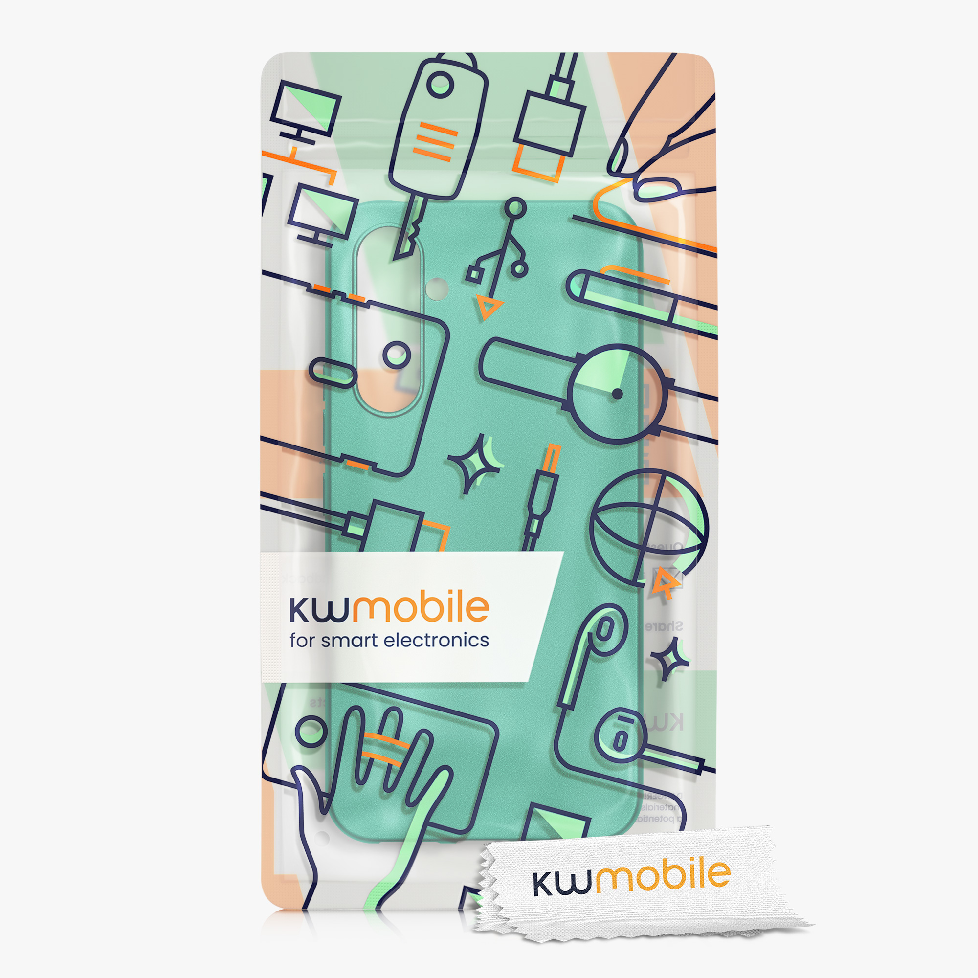 Kryt na mobil Samsung Galaxy A54 5G kwmobile TPU metalický Tmavě metalická zelená