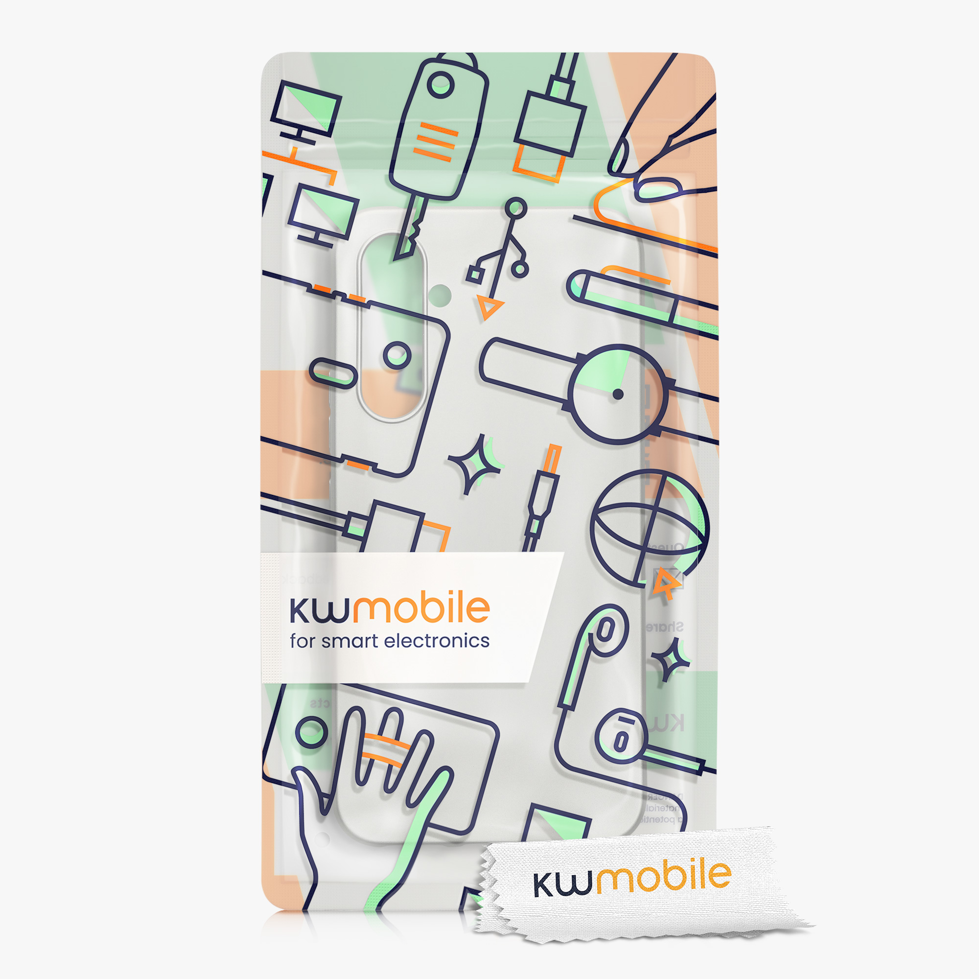 Kryt na mobil Samsung Galaxy A54 5G kwmobile TPU metalický Metalická stříbrná