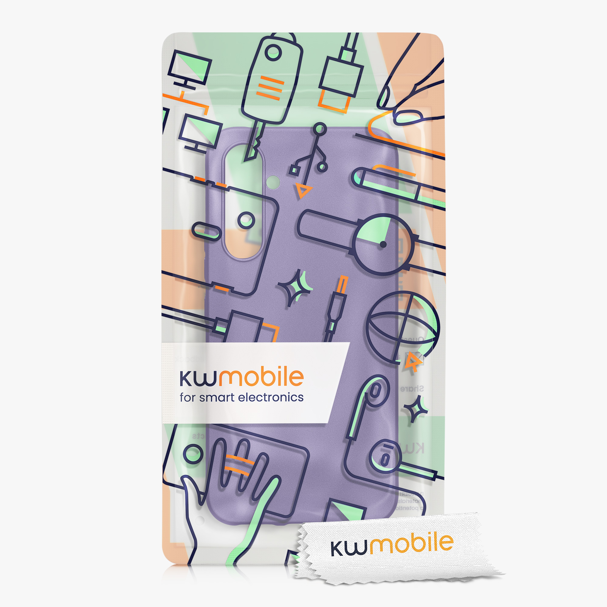 Kryt na mobil Samsung Galaxy A54 5G kwmobile TPU metalický Metalická modrá fialová