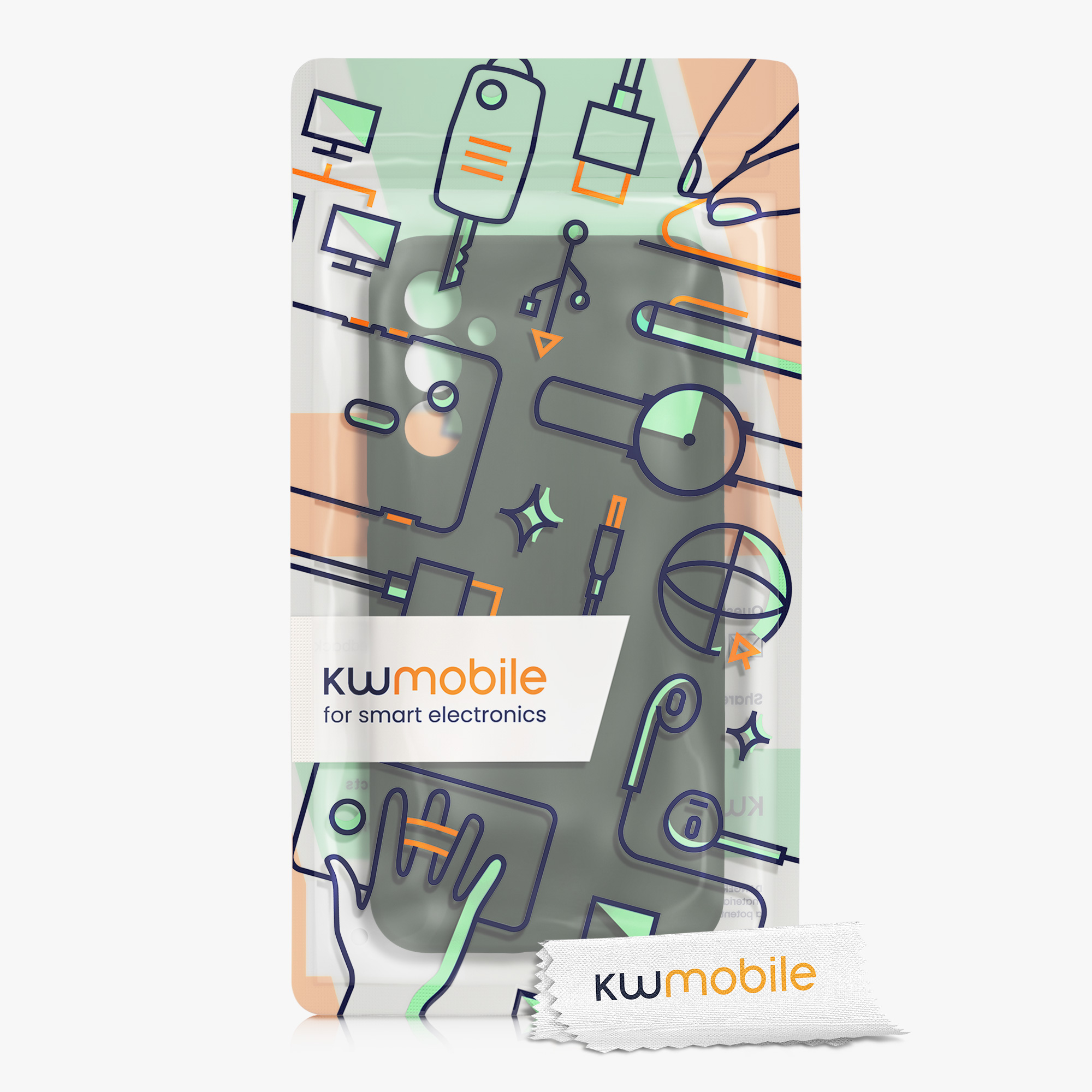 Matný kryt na mobil Samsung Galaxy A34 5G kwmobile matně tmavě zelený