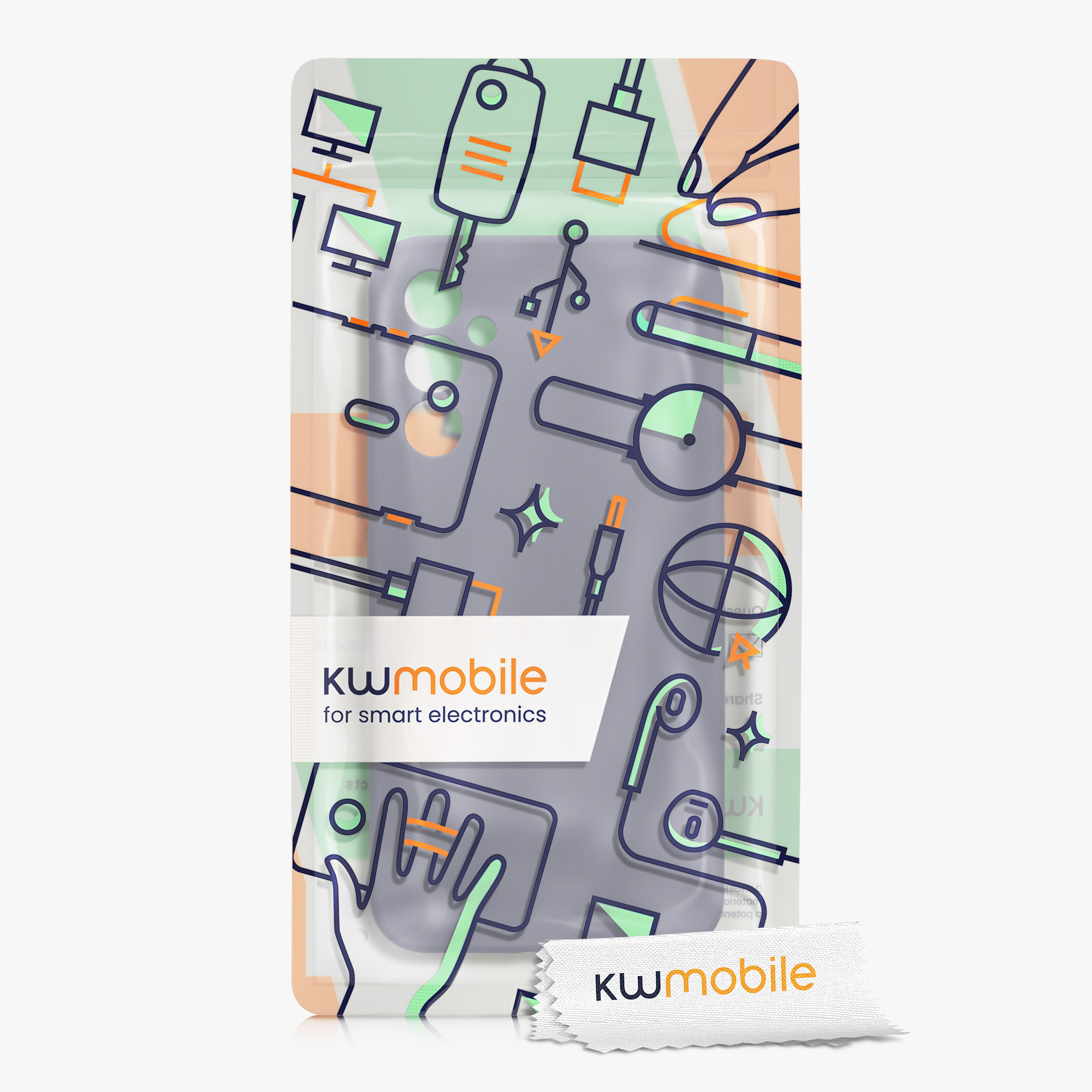 Matný kryt na mobil Samsung Galaxy A34 5G kwmobile matně levandulově šedý