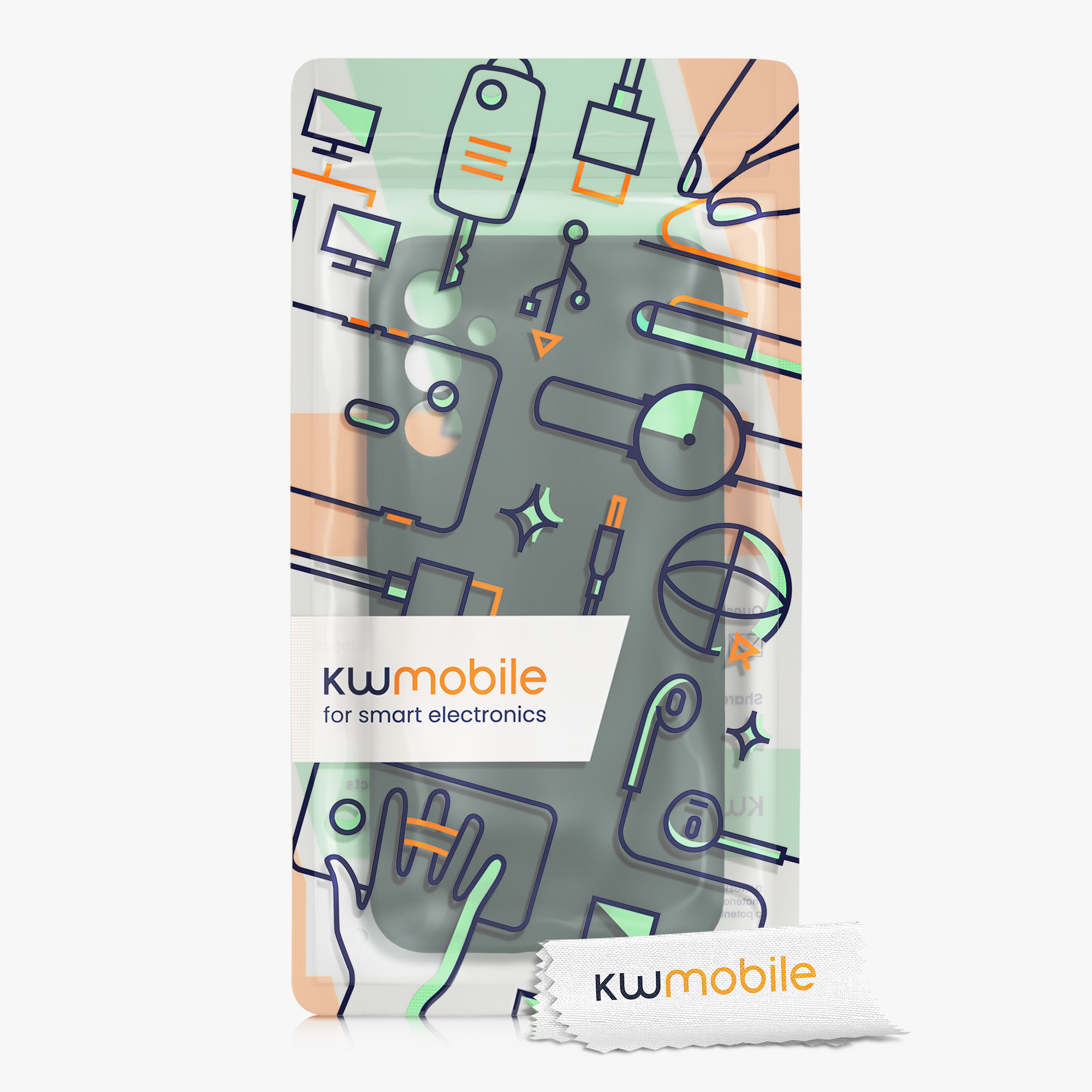 Matný kryt na mobil Samsung Galaxy A34 5G kwmobile mechově zelený